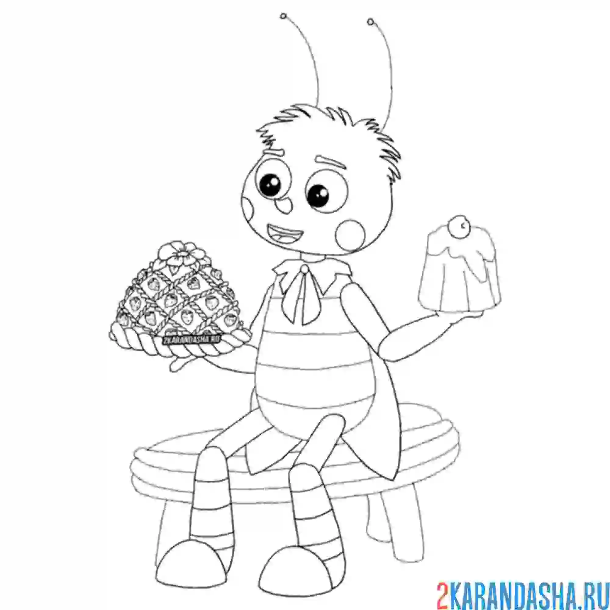 Раскраска пчеленок