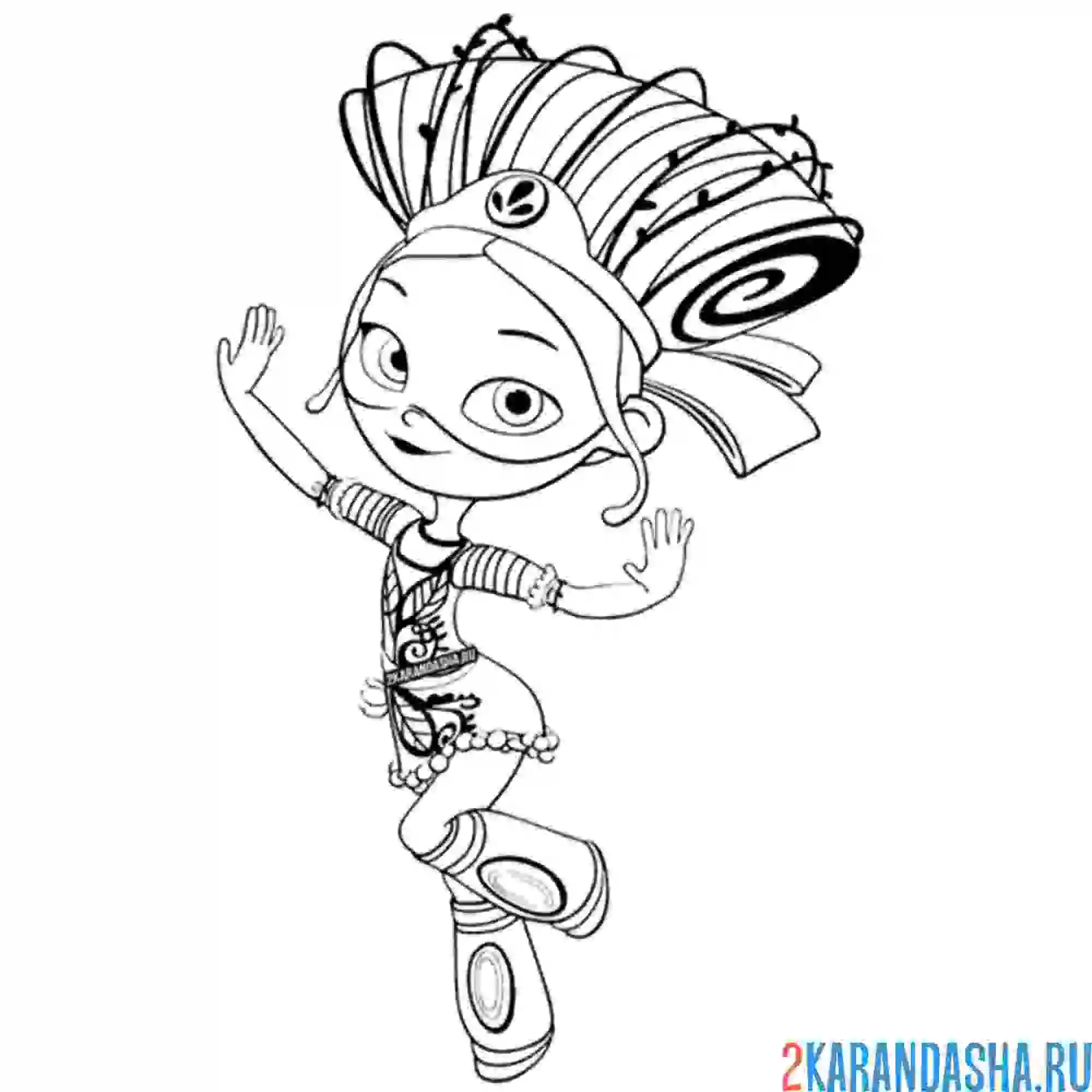 Раскраска маша танцует