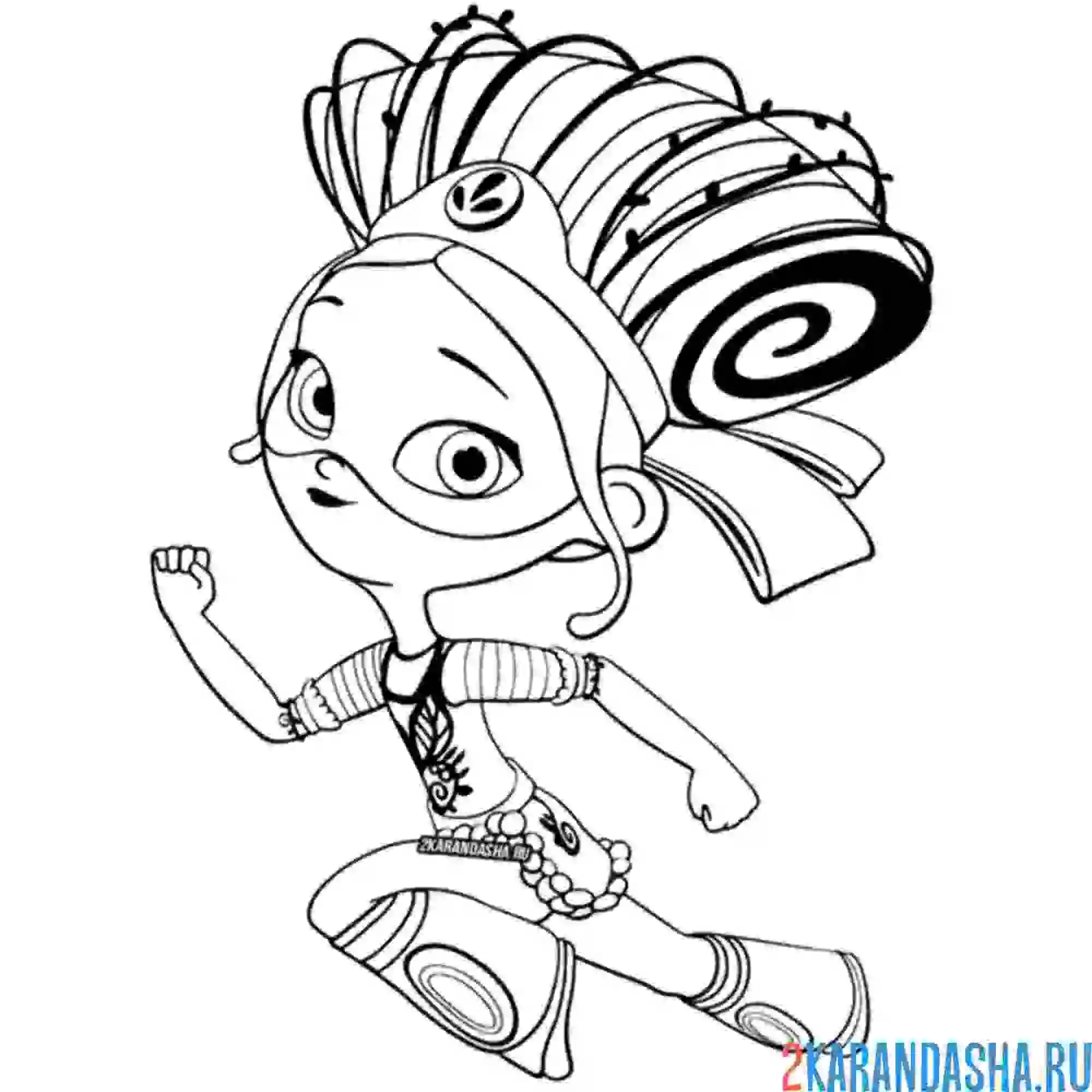 Раскраска маша в костюме