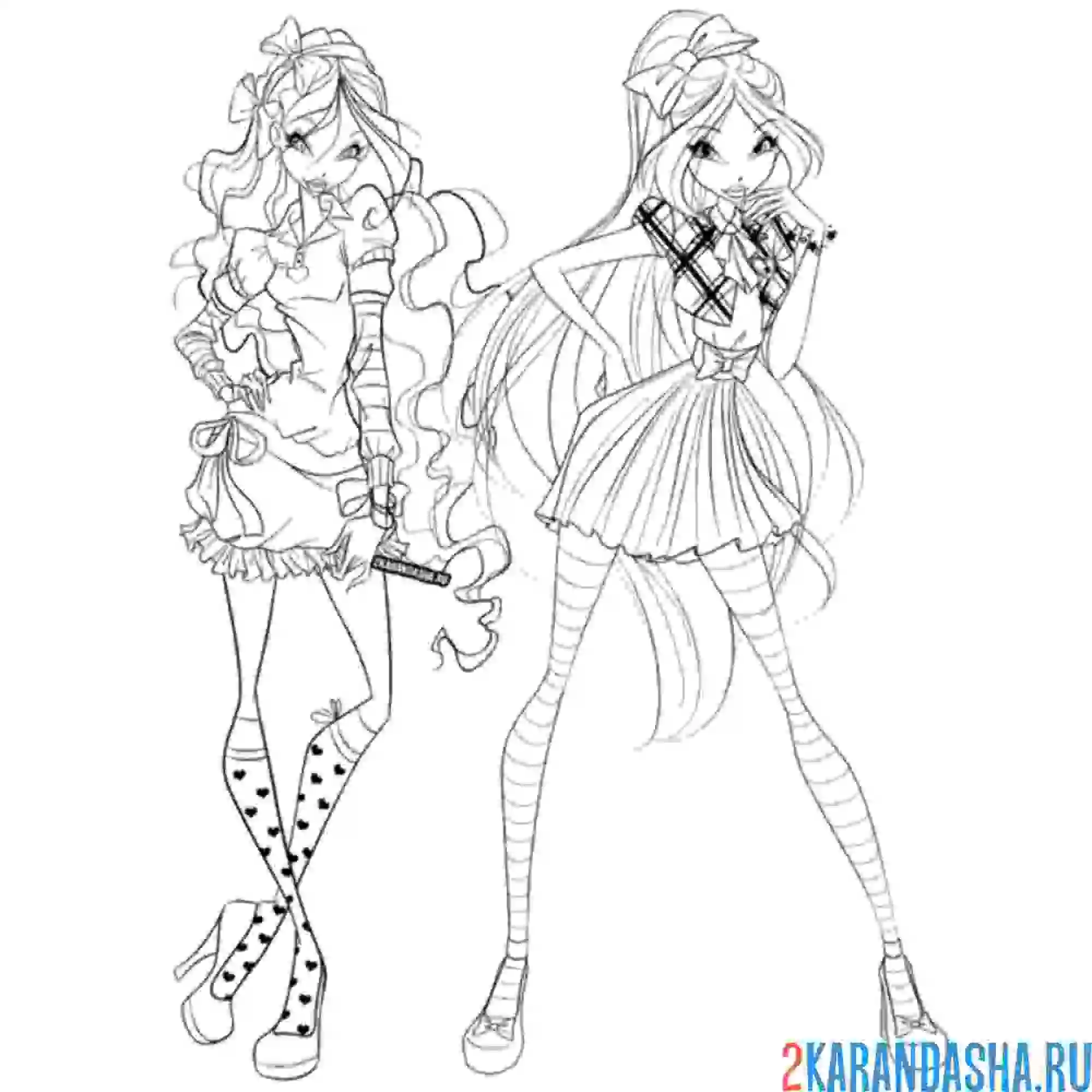 Раскраска аиша и флора