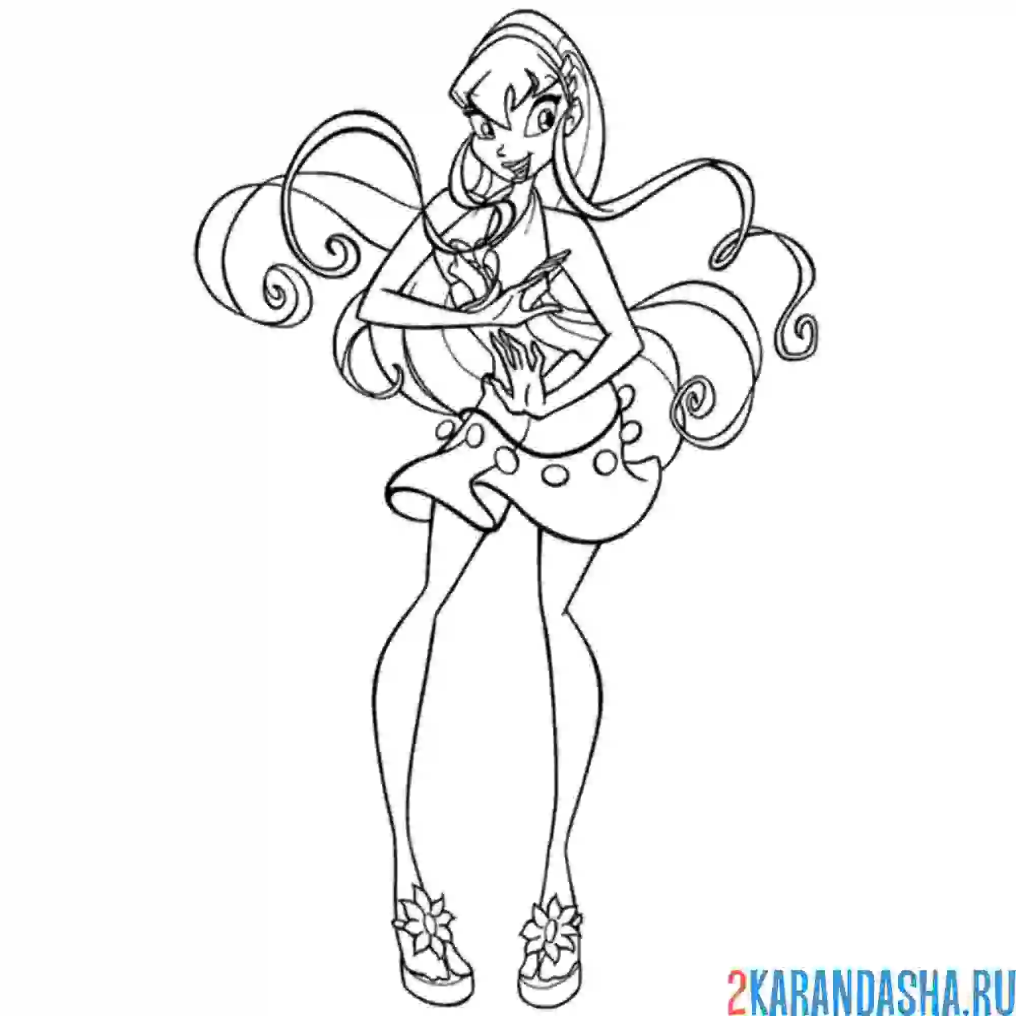 Раскраска стелла фея winx