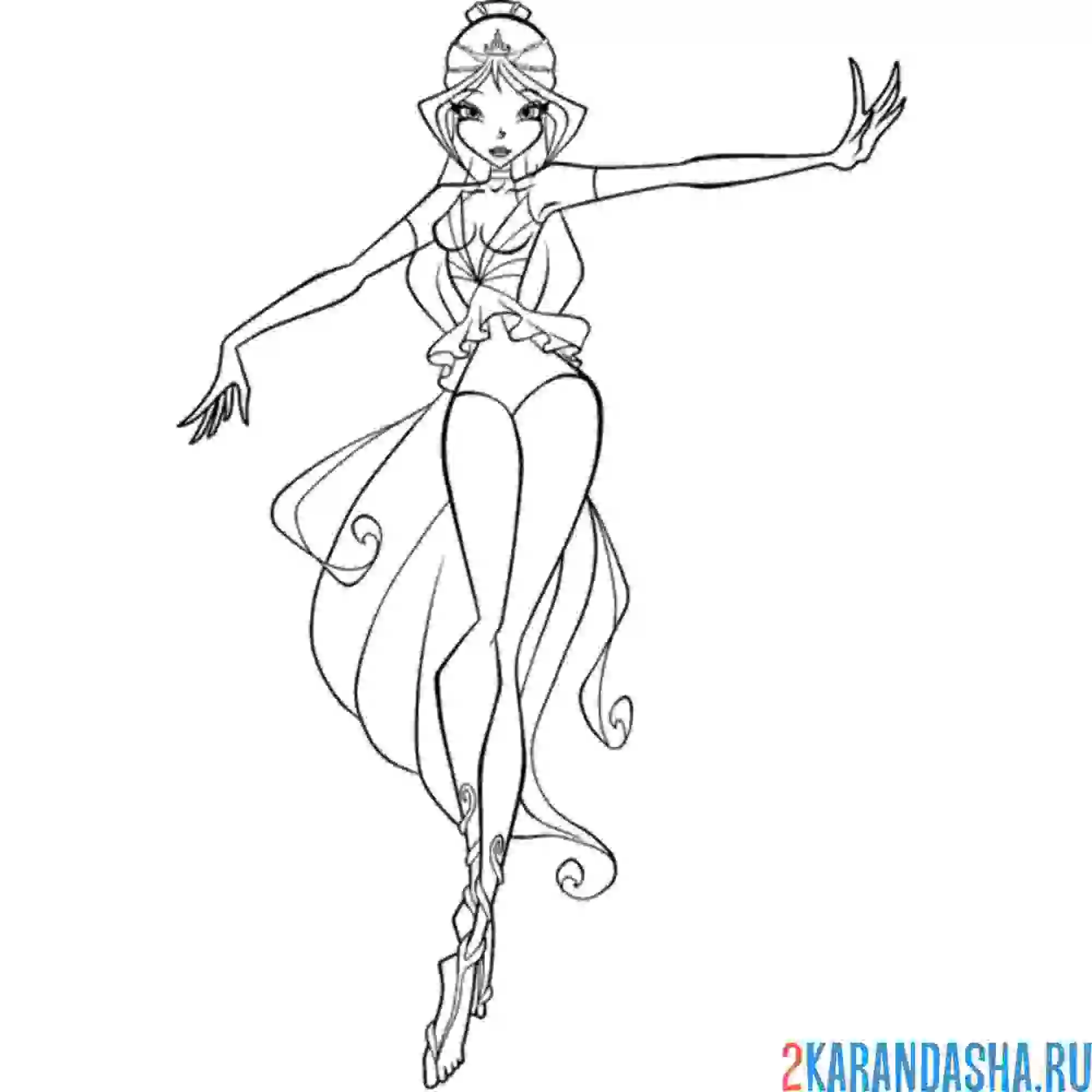 Раскраска королева фея
