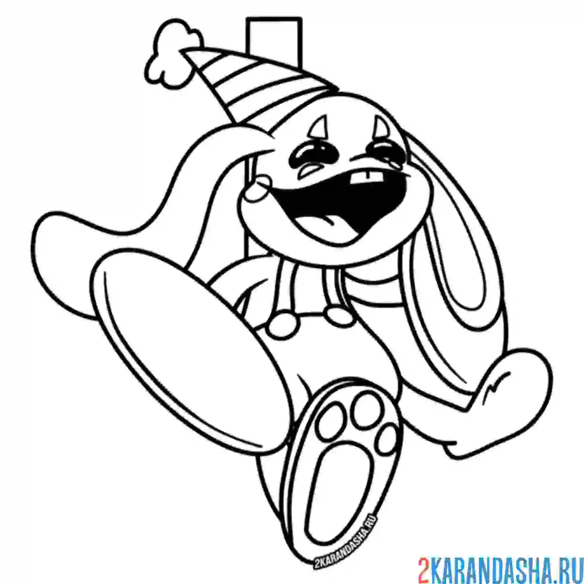 Раскраска крольчонок бонзо