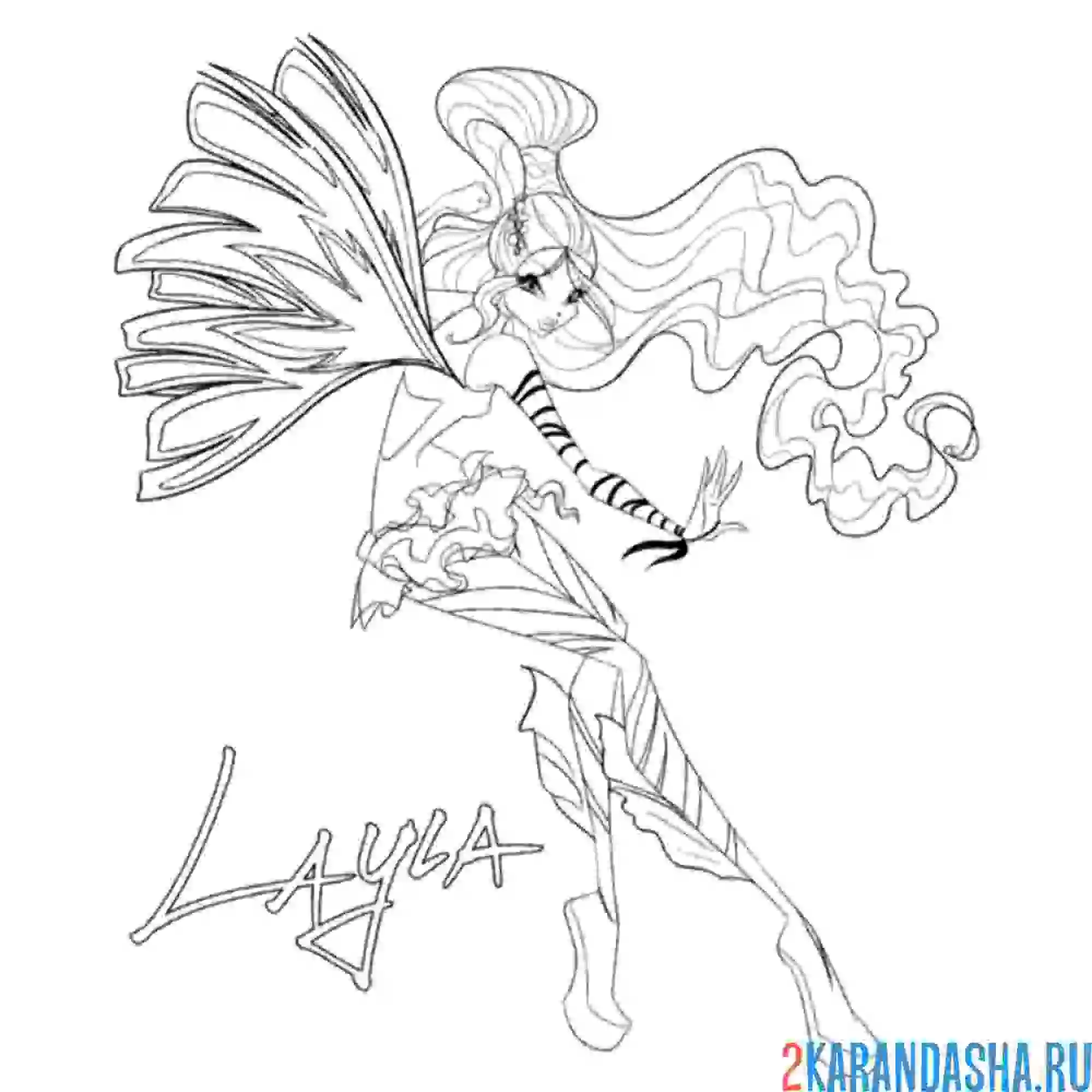 Раскраска лейла волшебница