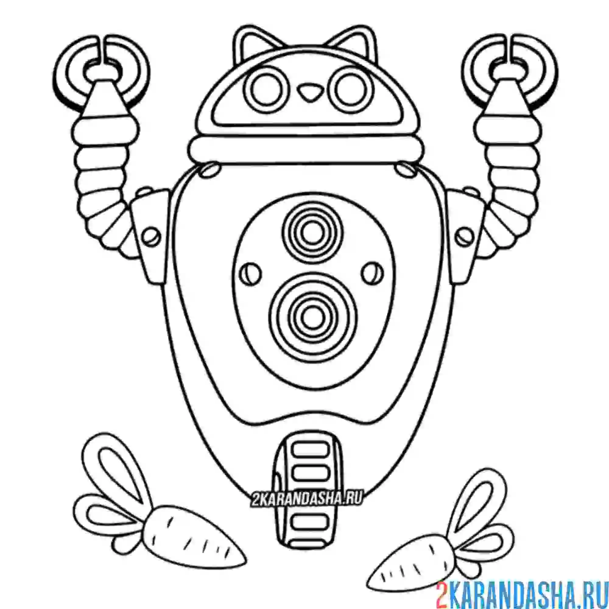 Раскраска робот викки