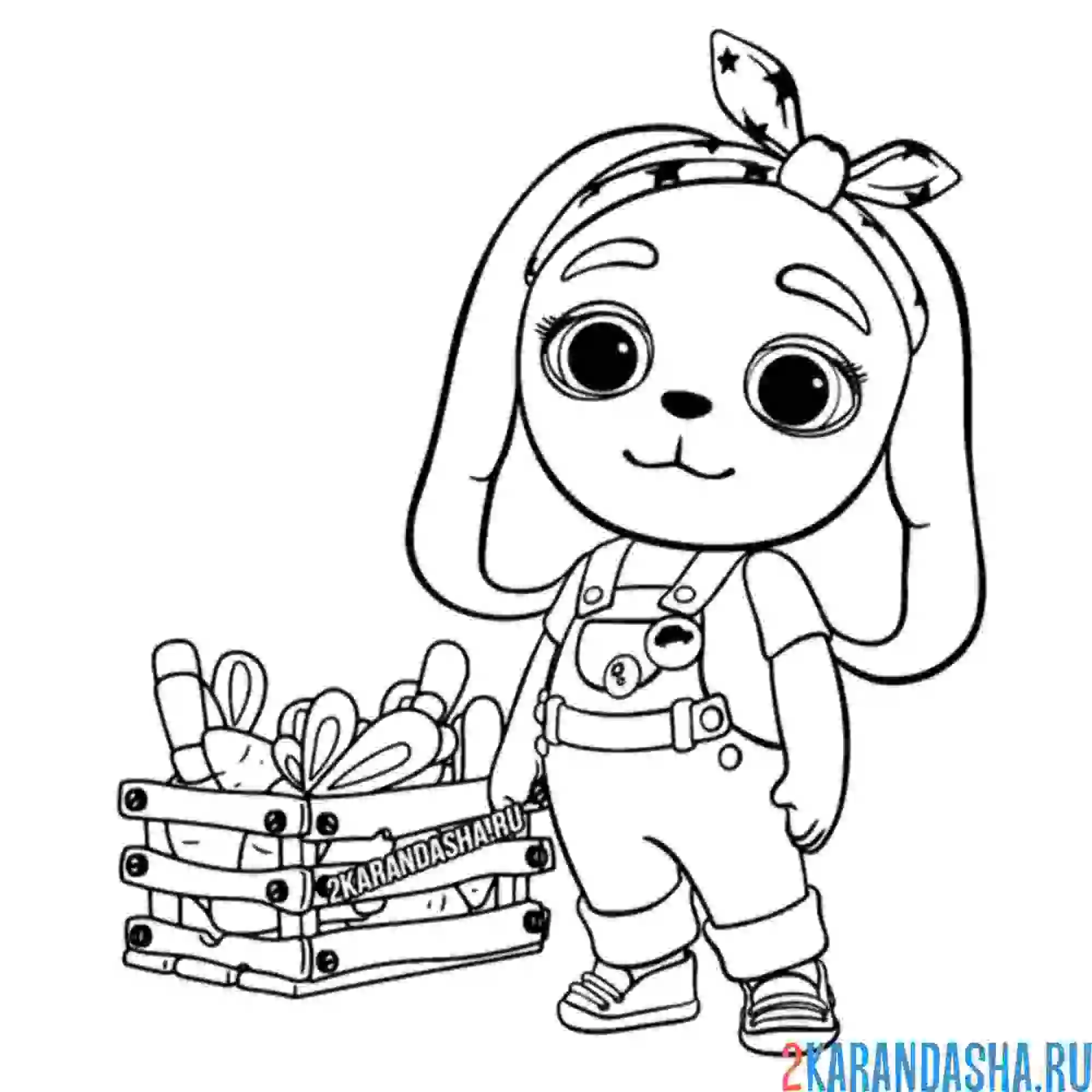 Раскраска викки с урожаем