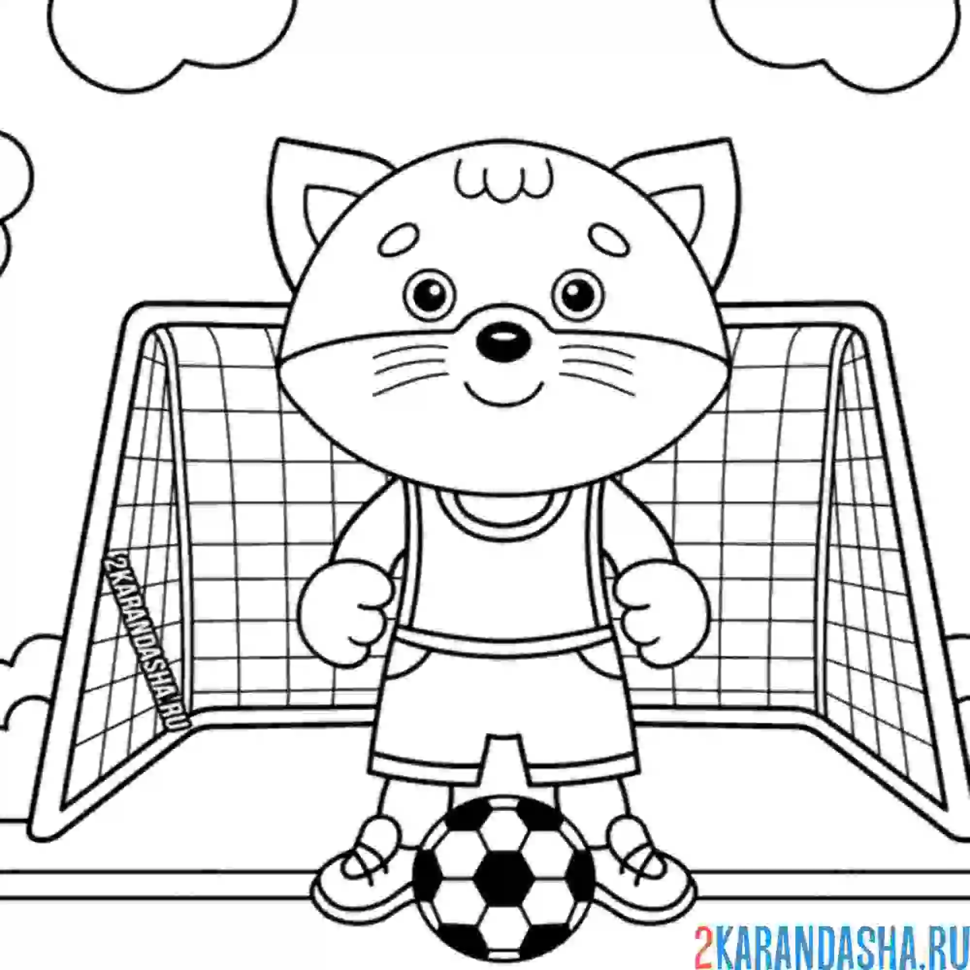 Раскраска готов к футболу