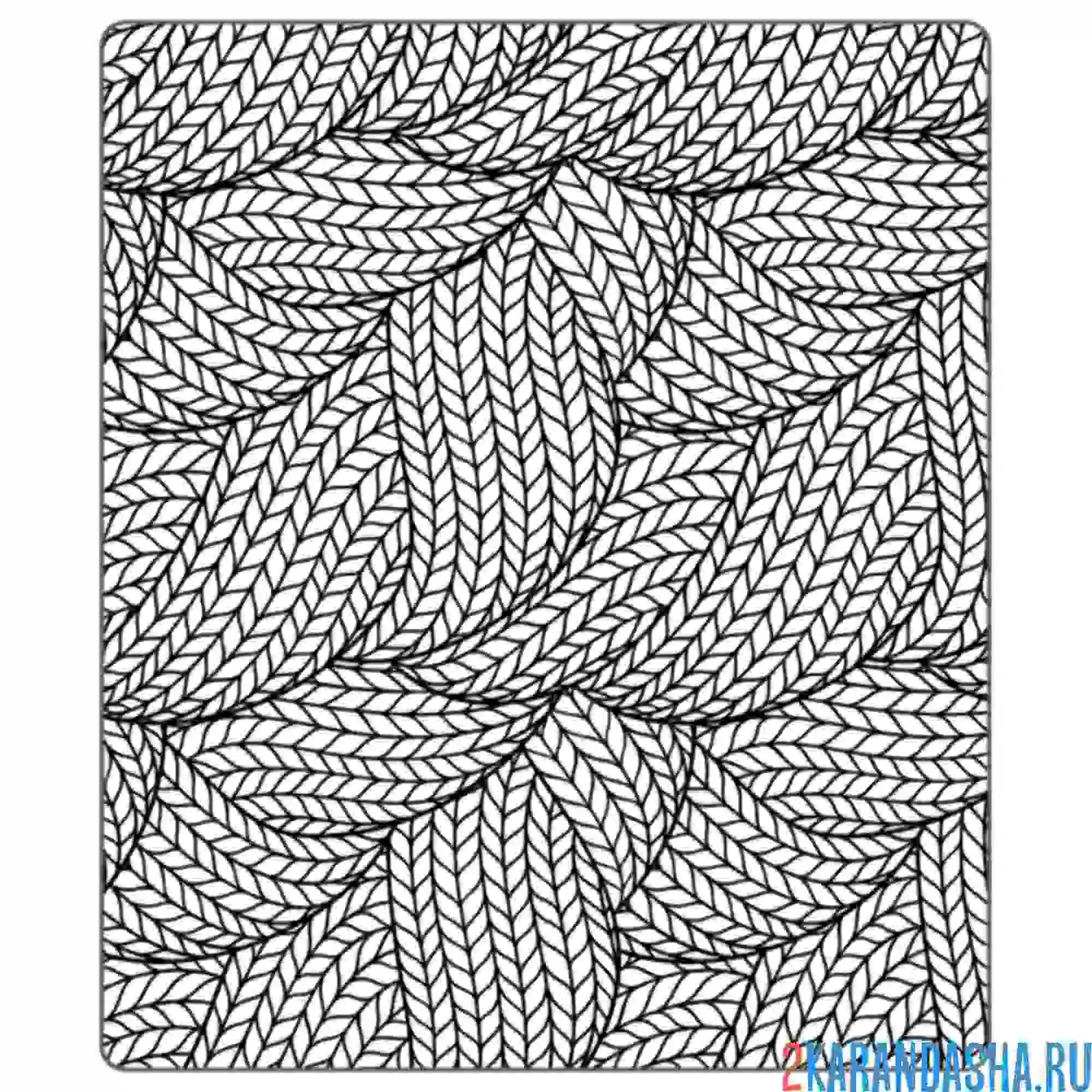 Раскраска шерстяной узор