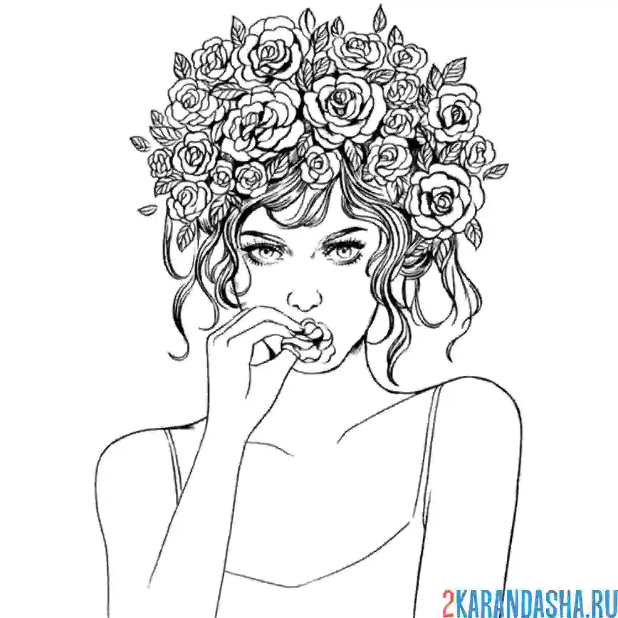 Раскраска модель девушка