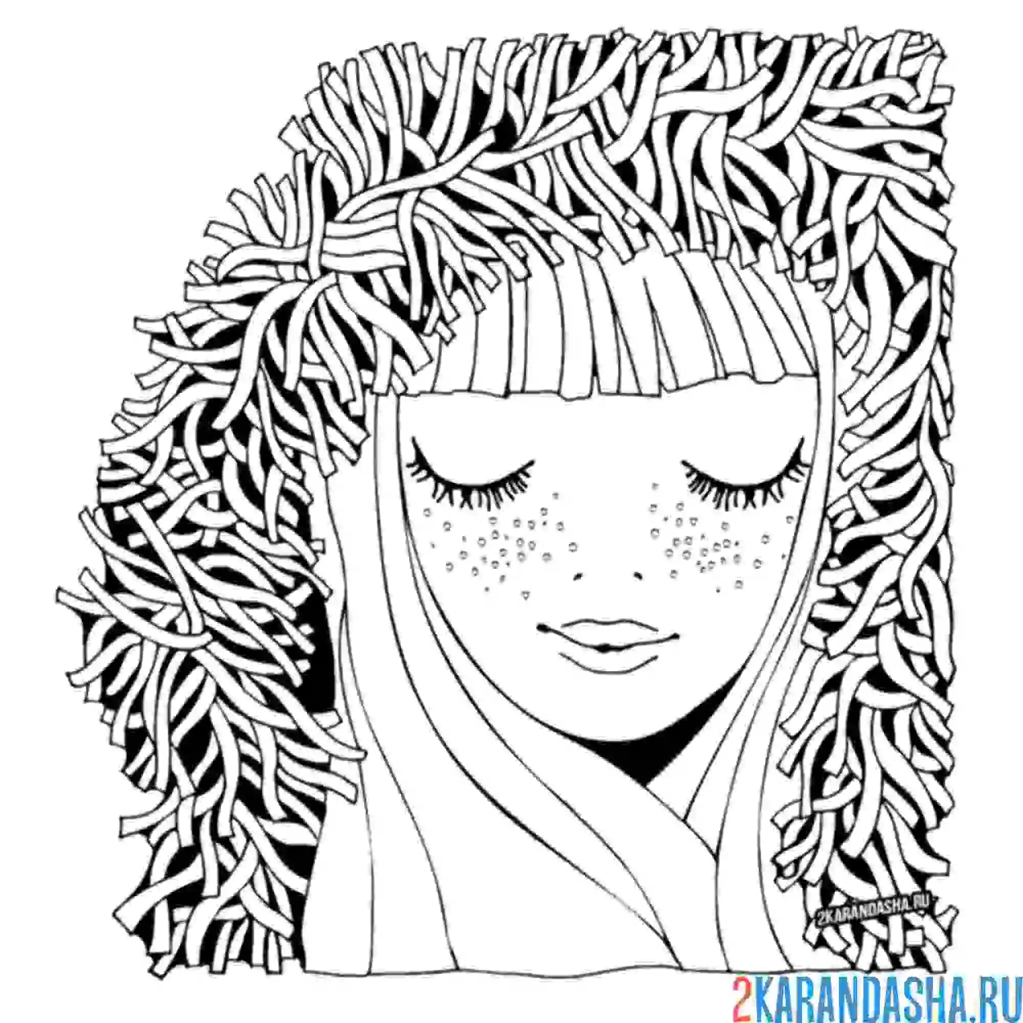 Раскраска девушка мороз