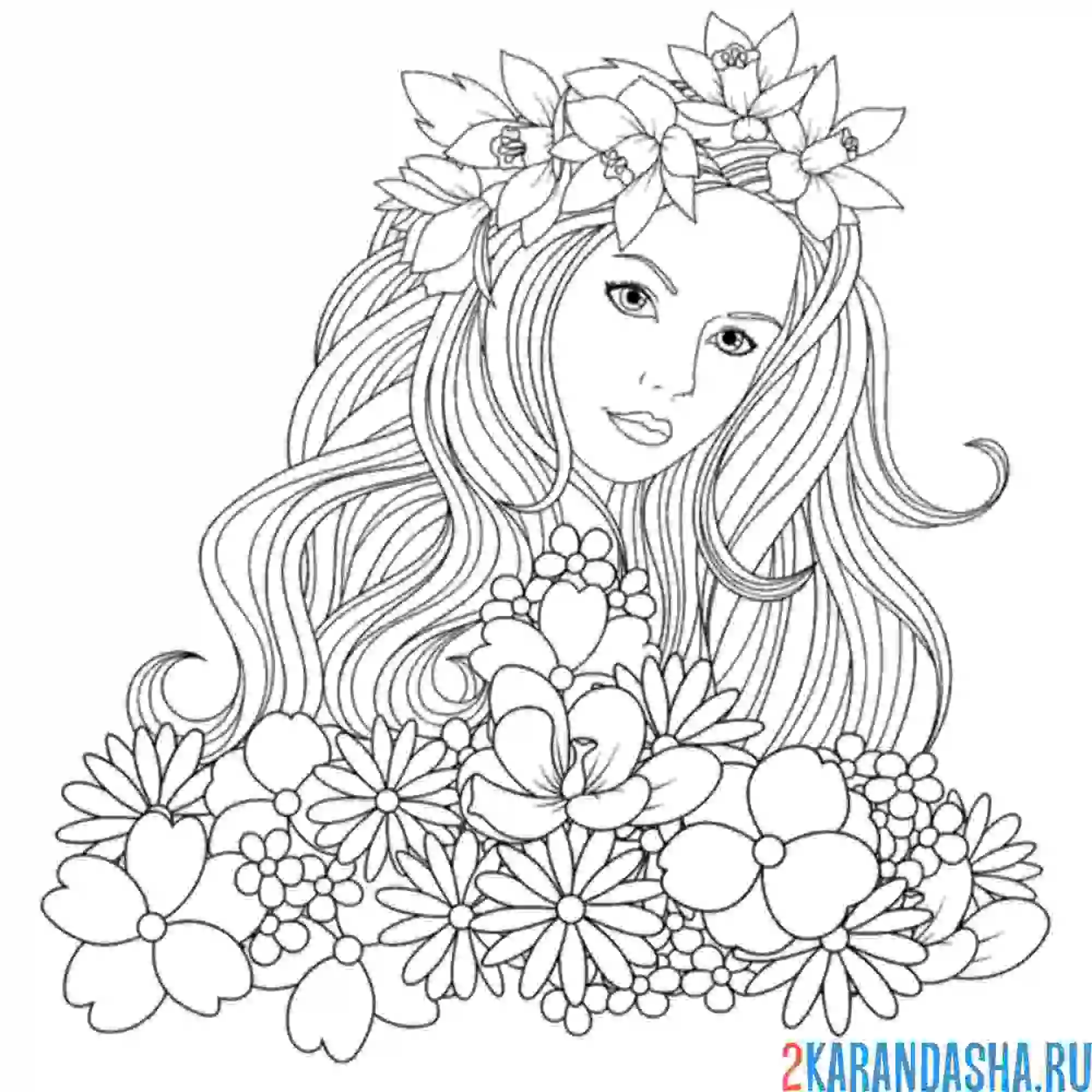 Раскраска цветочные мотивы