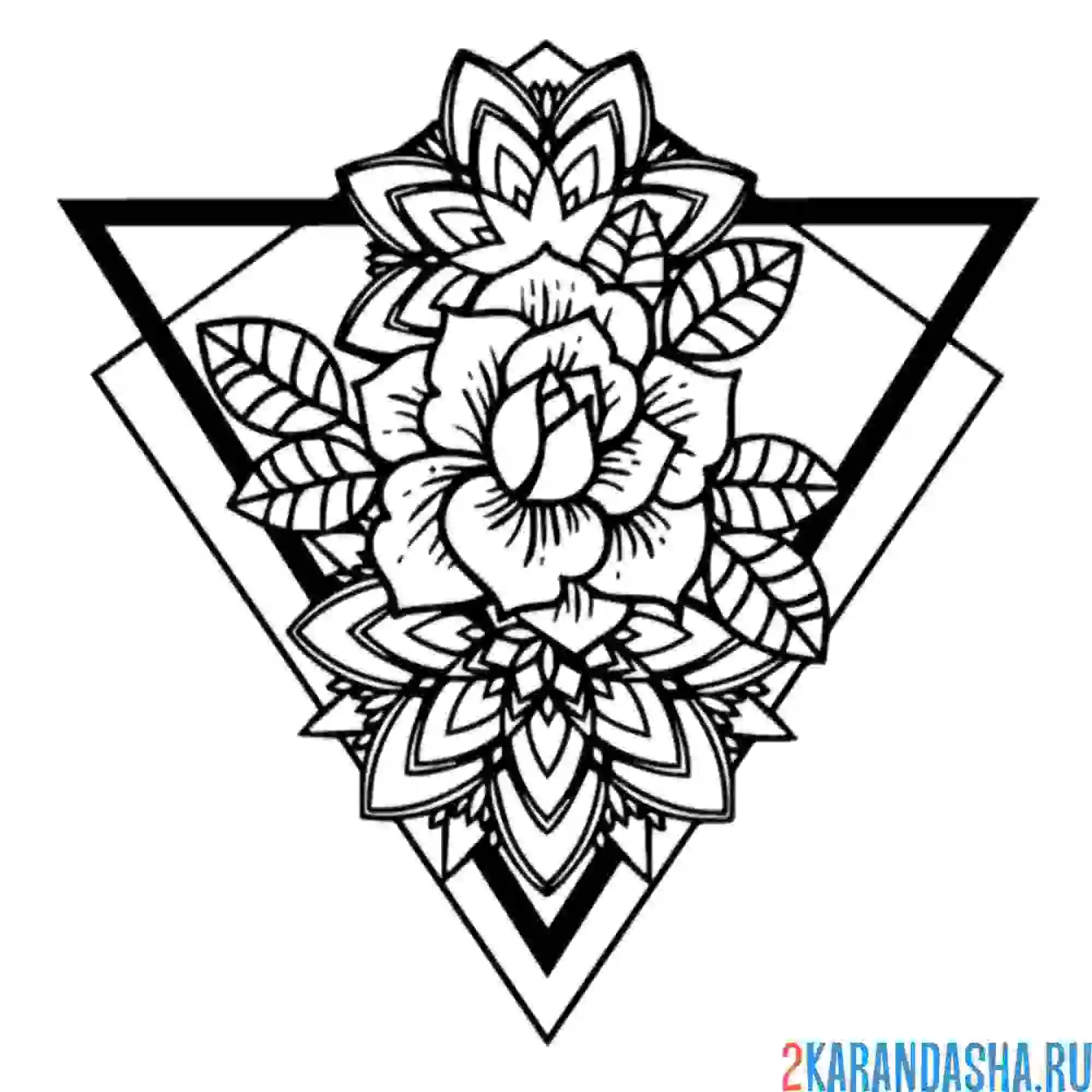 Раскраска антистресс букет