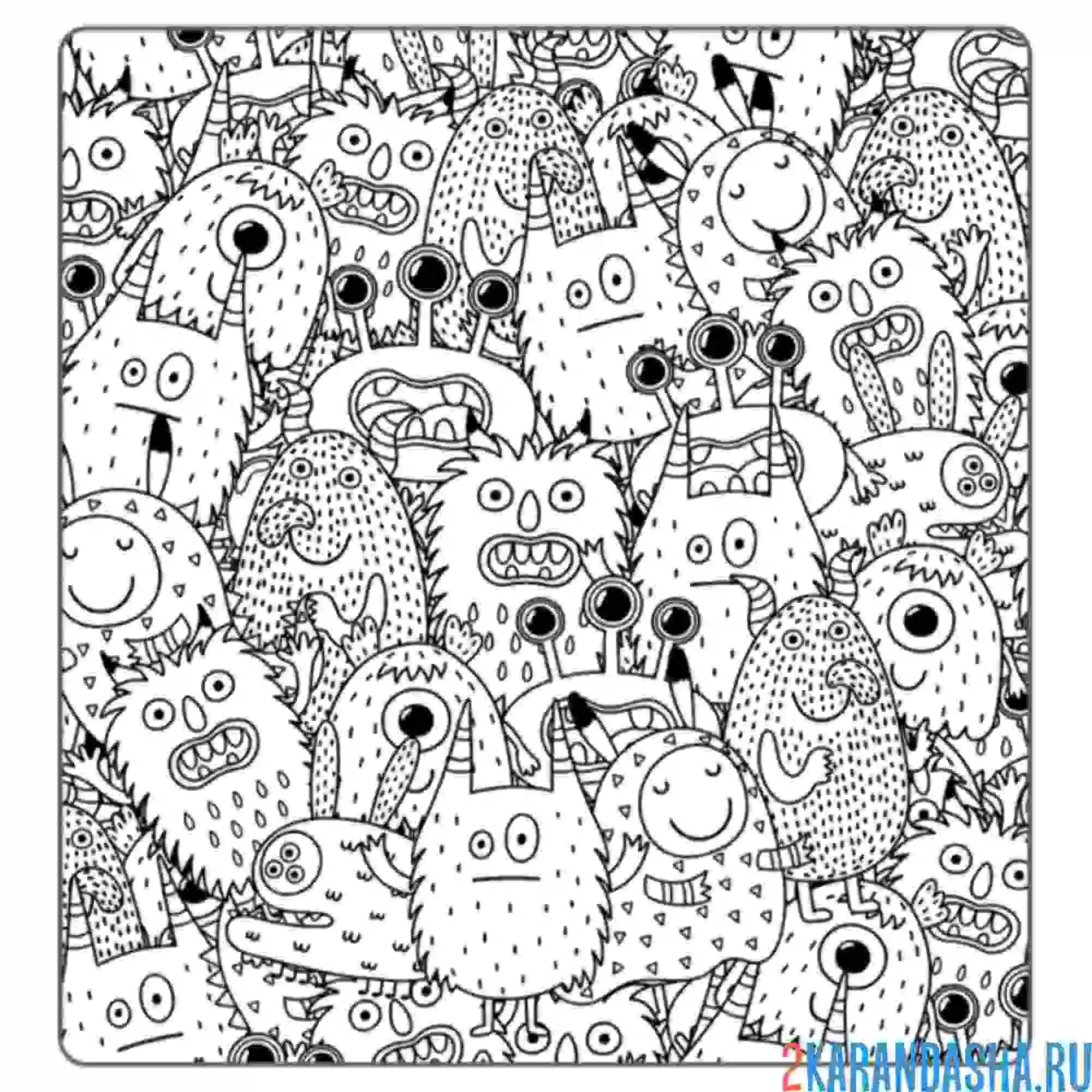 Раскраска монстры