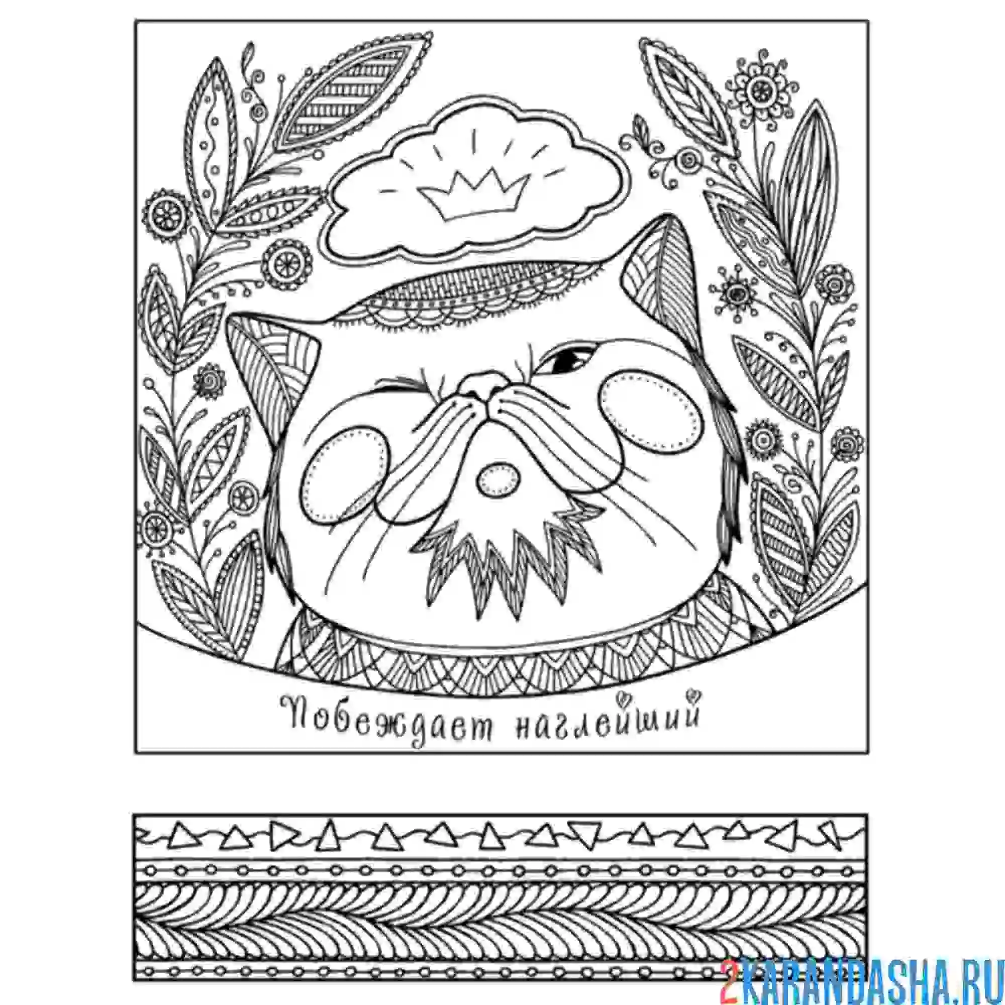 Раскраска побеждает наглейший антистресс