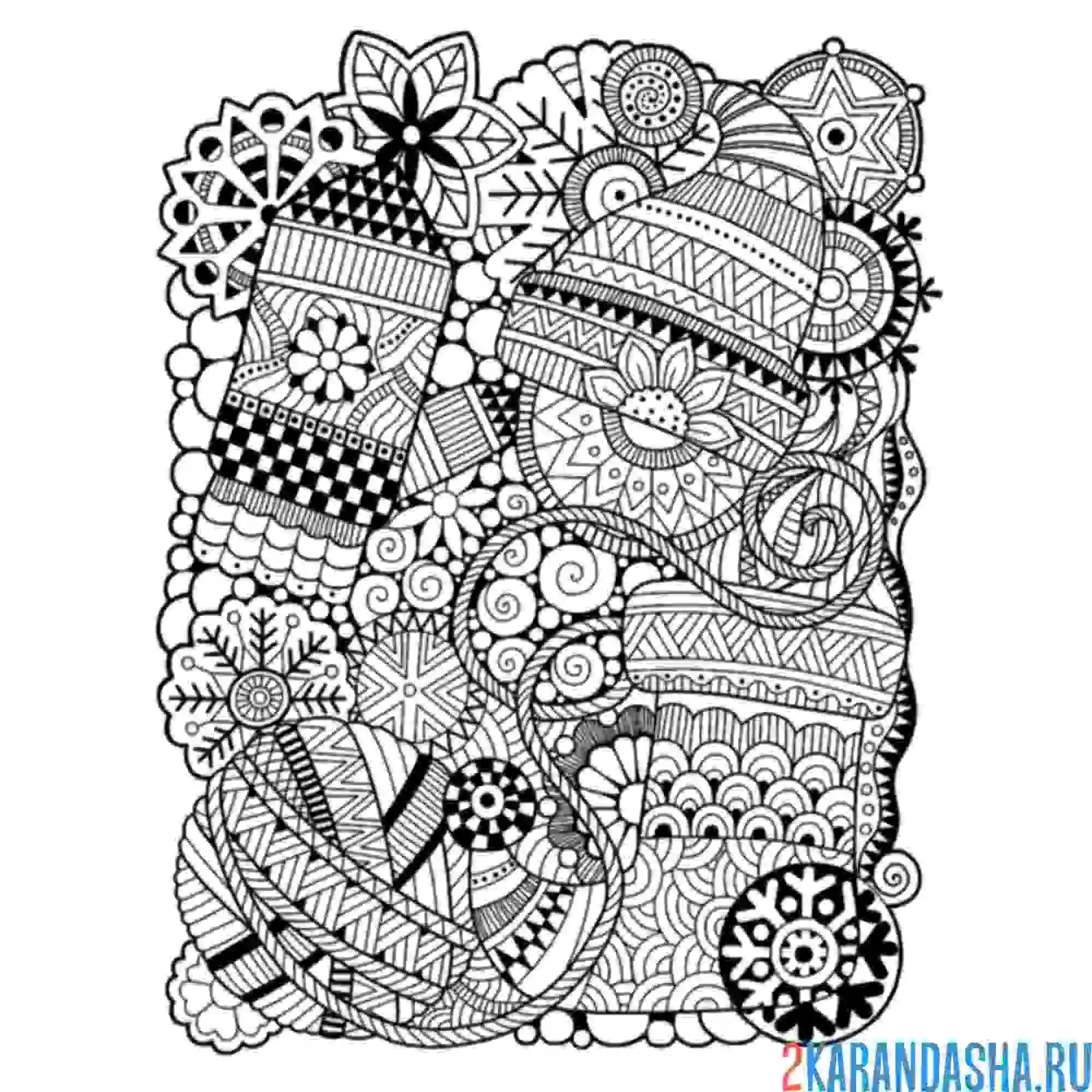 Раскраска зимняя тематика