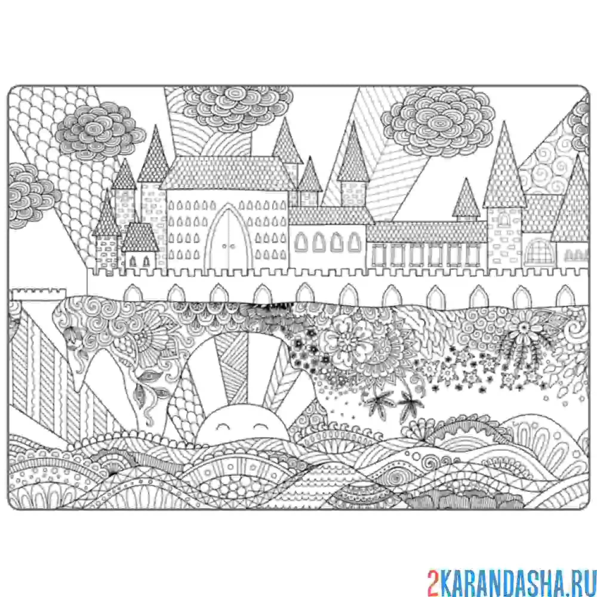 Раскраска города европы