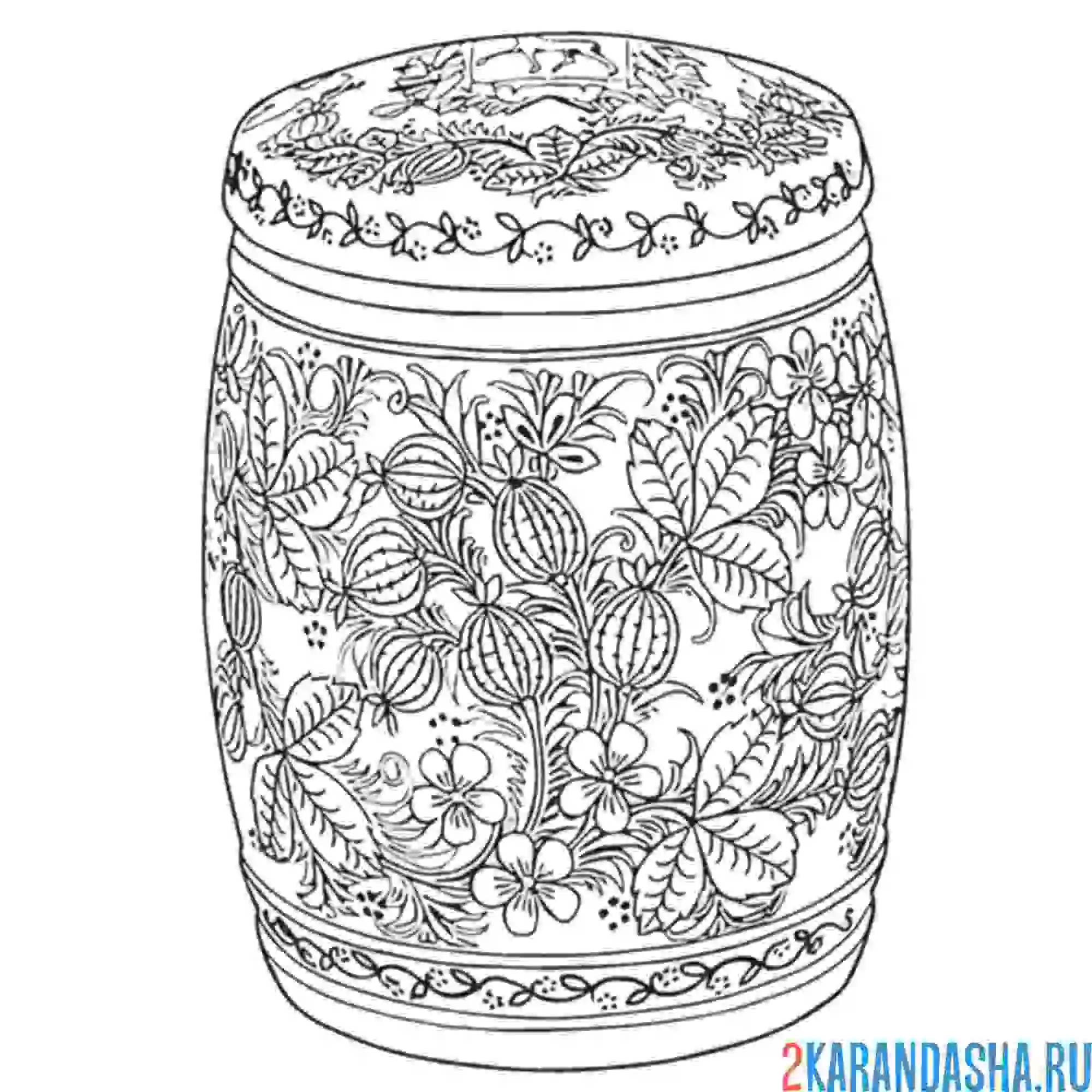 Раскраска банка для сыпучих продуктов