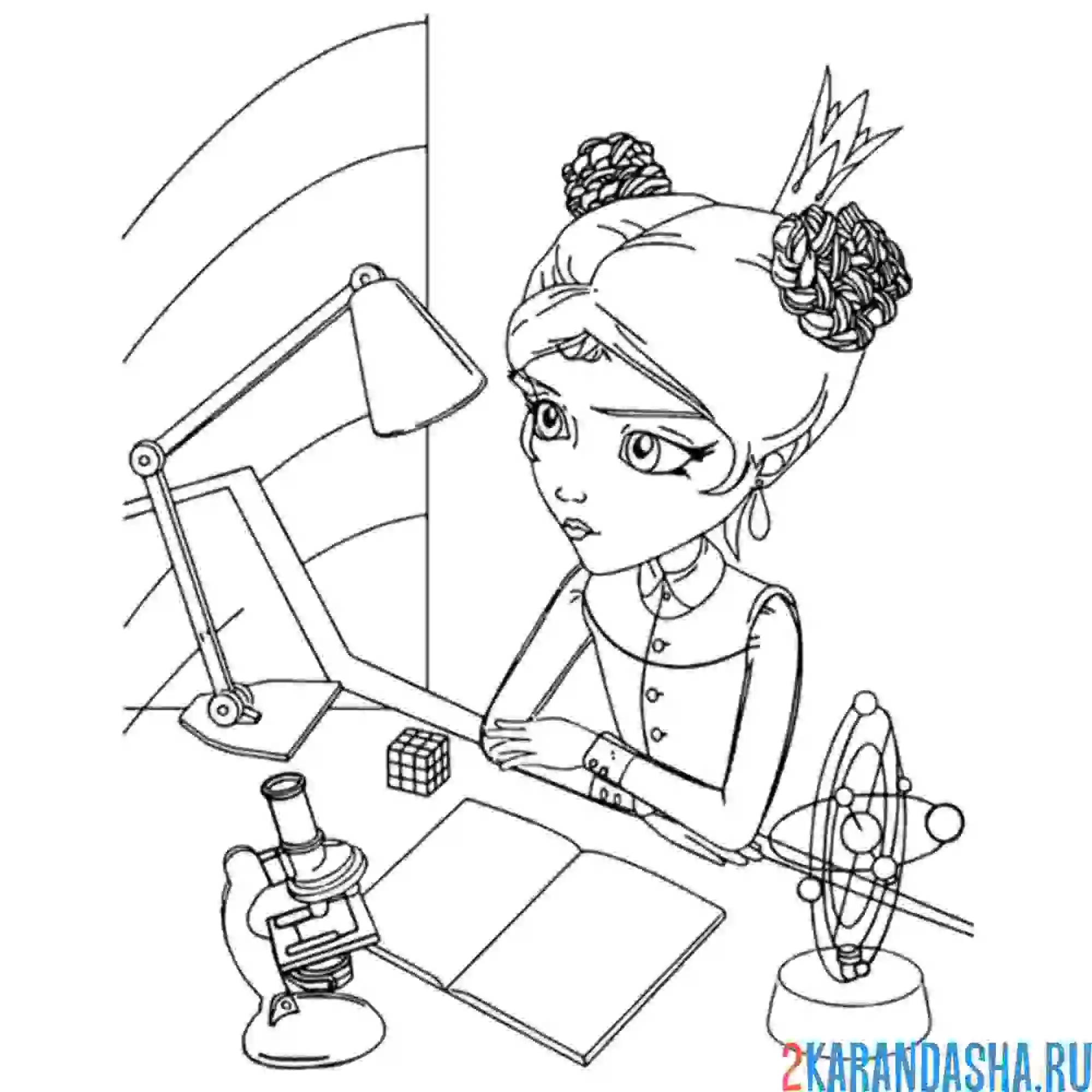 Раскраска дарья - царевна несмеяна