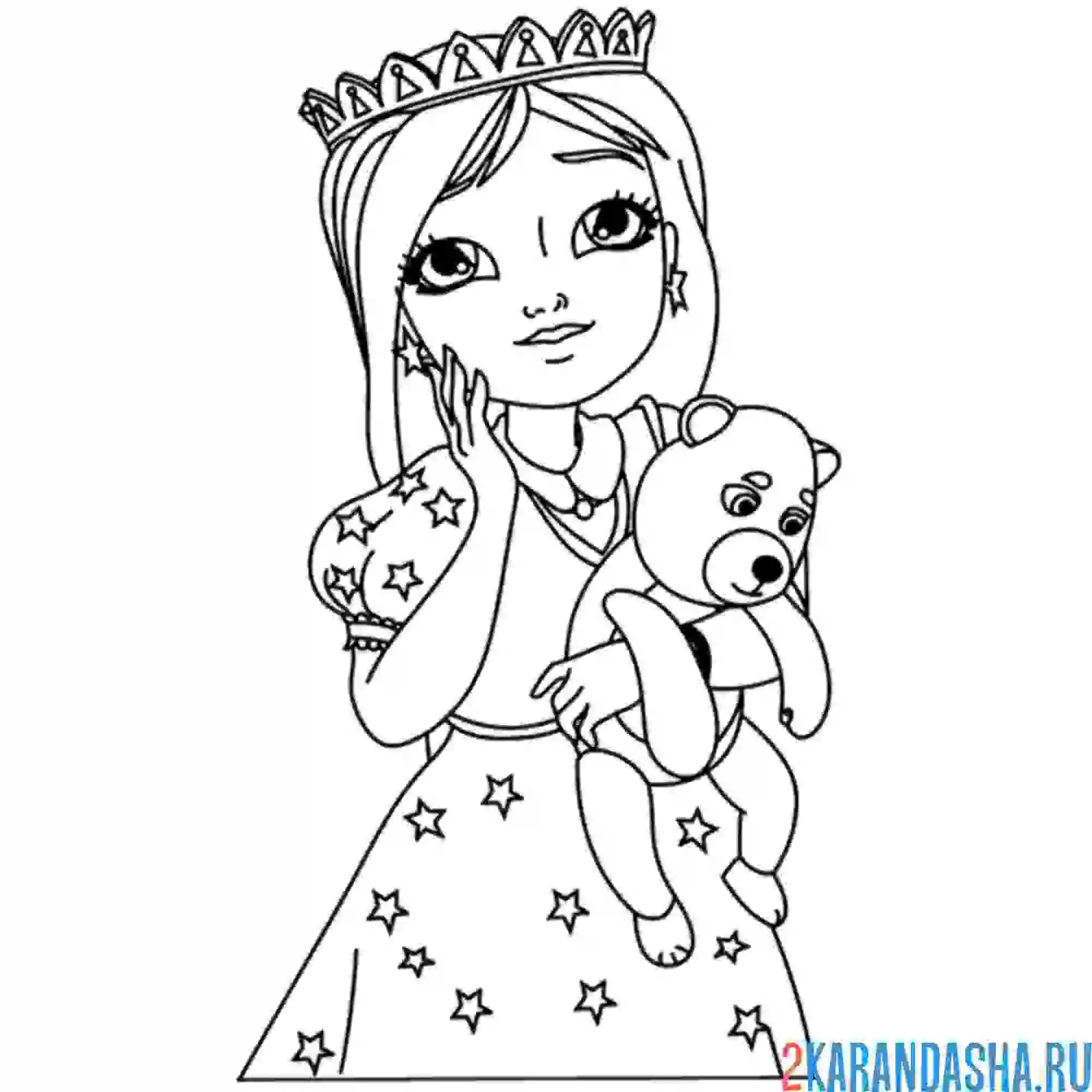 Раскраска соня спящая царевна