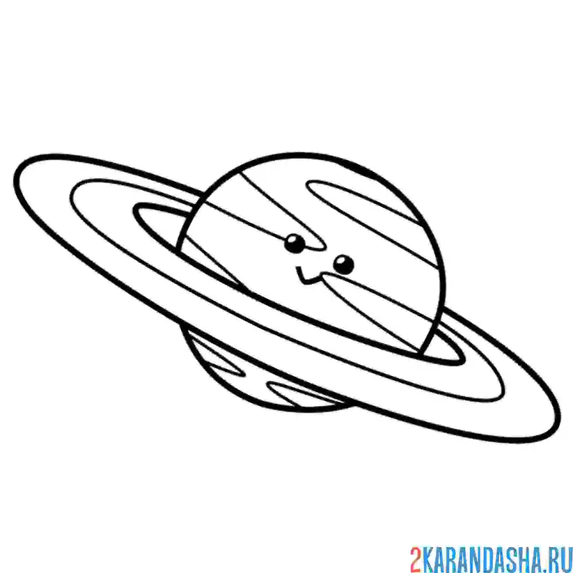 Раскраска сатурн с глазками