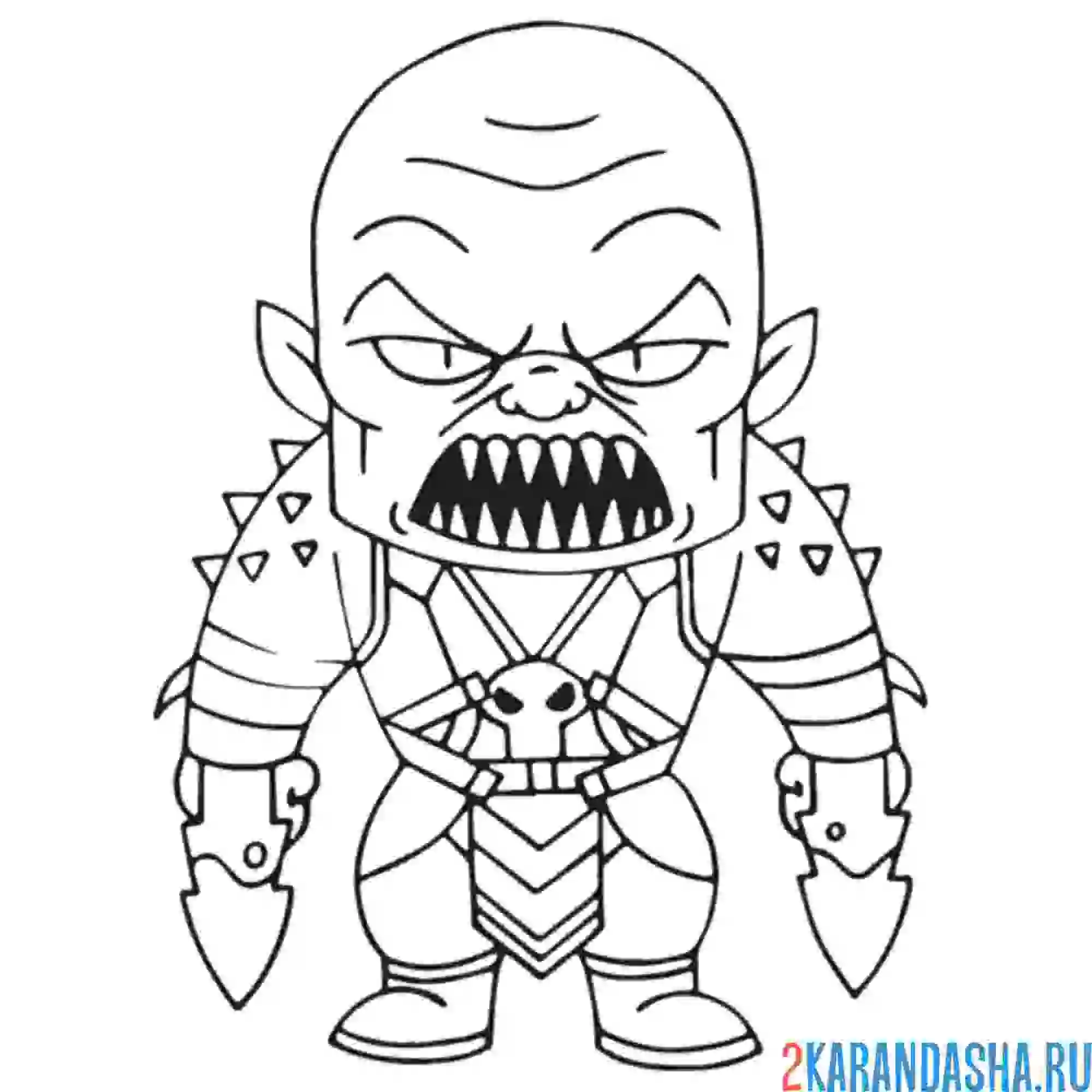 Раскраска барака мортал комбат