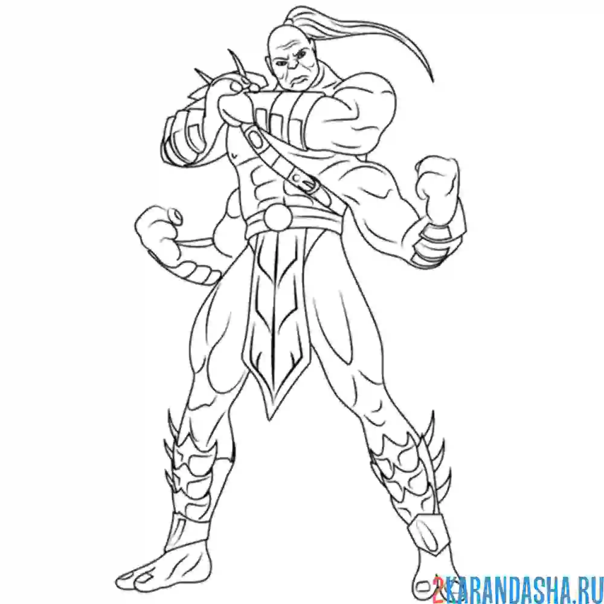 Раскраска горо мортал комбат