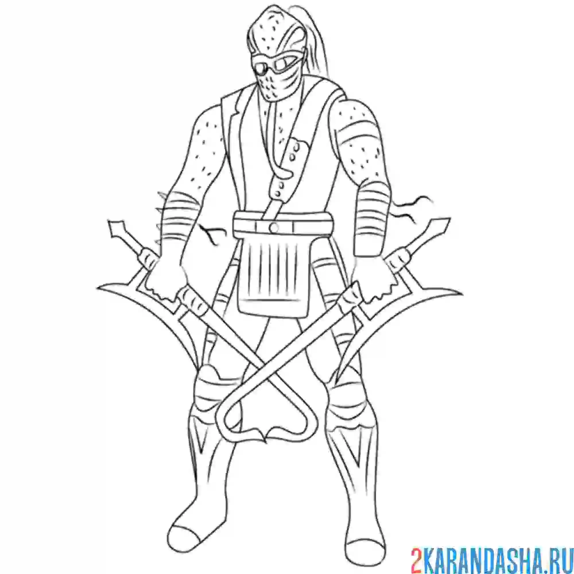 Раскраска мортал комбат кабал