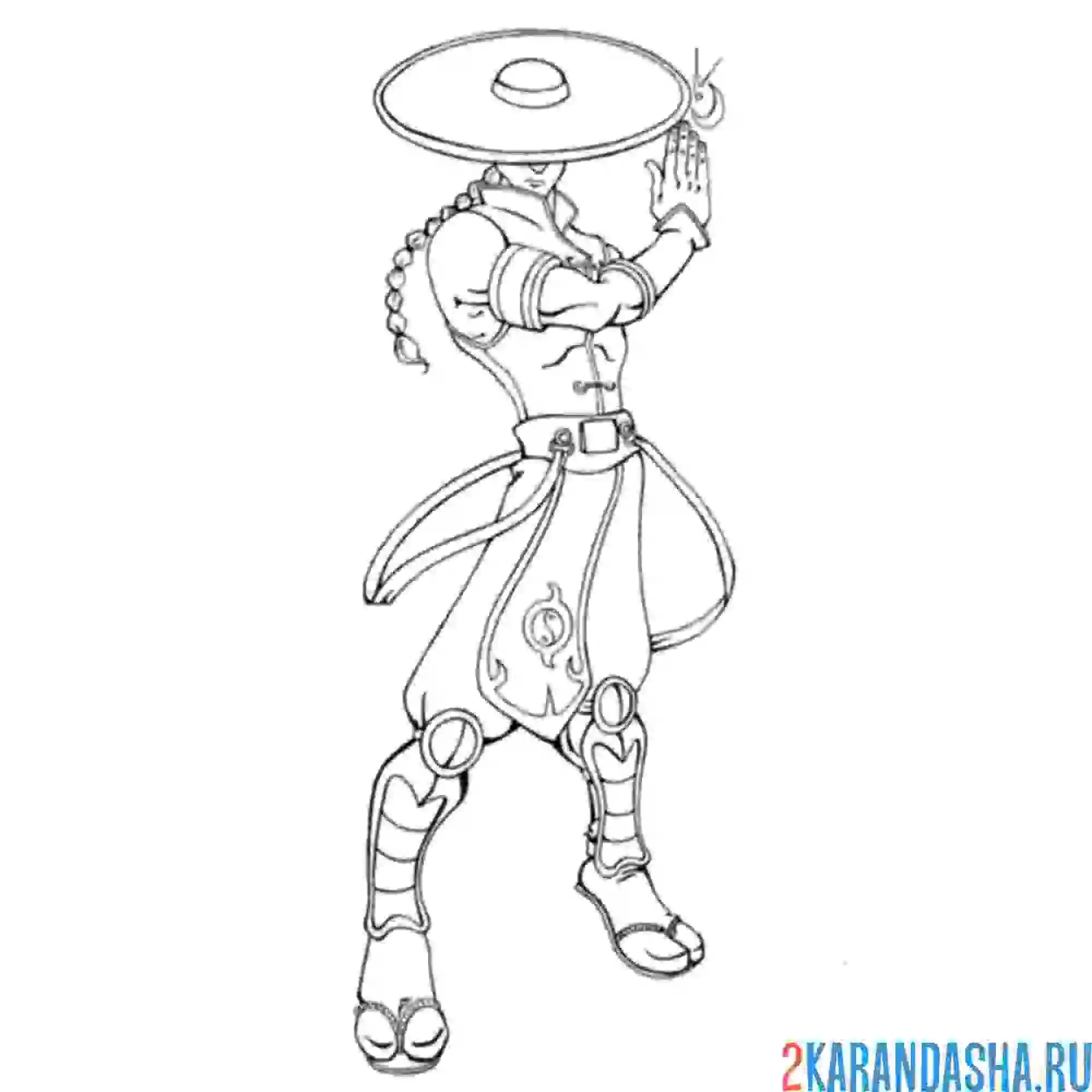 Раскраска кун лао мортал комбат