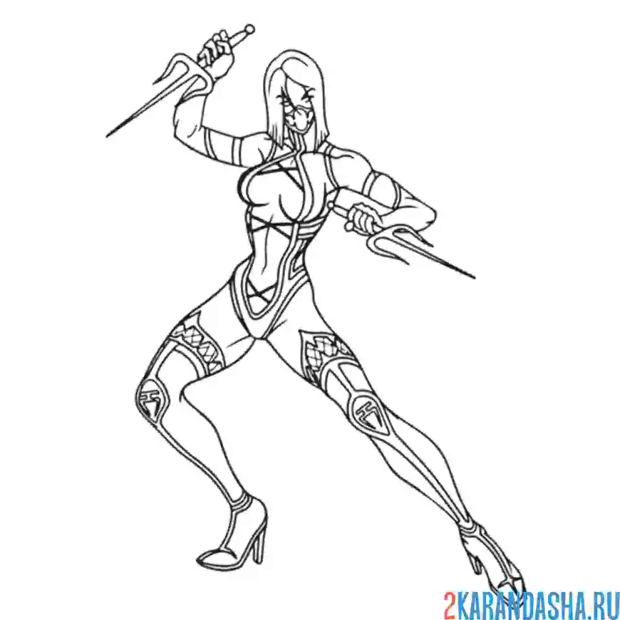 Раскраска мортал комбат милина