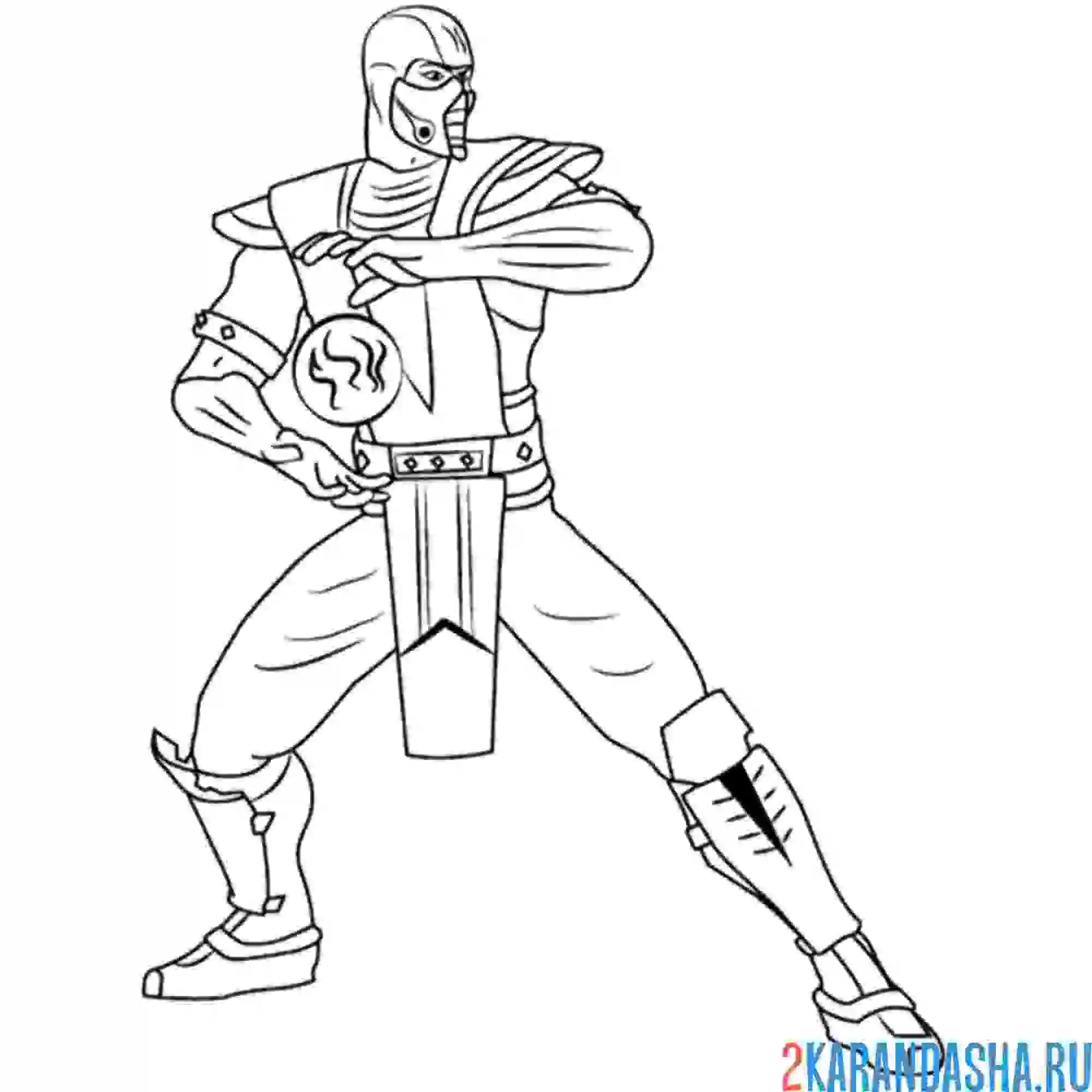 Раскраска саб-зиро в стойке