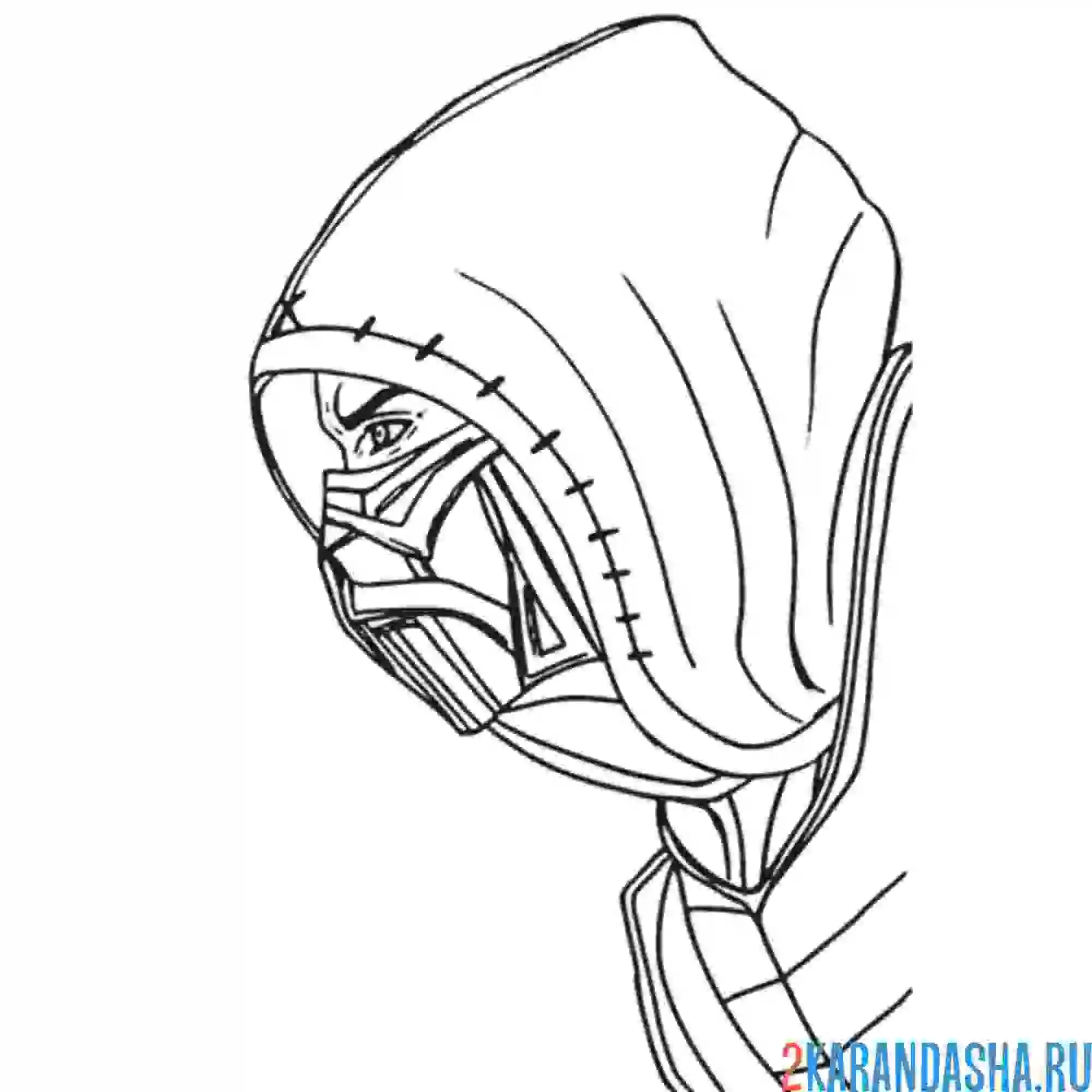 Раскраска скорпион в капюшоне