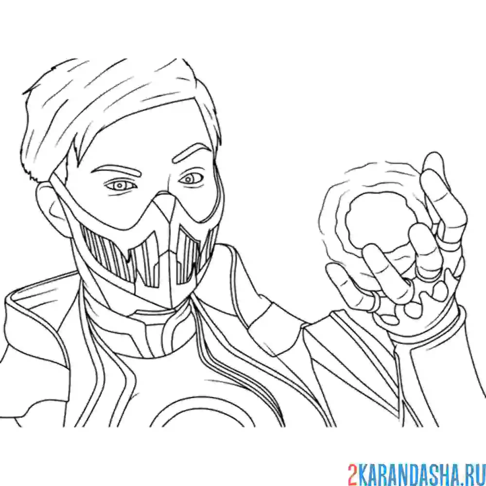 Раскраска фрост мортал комбат