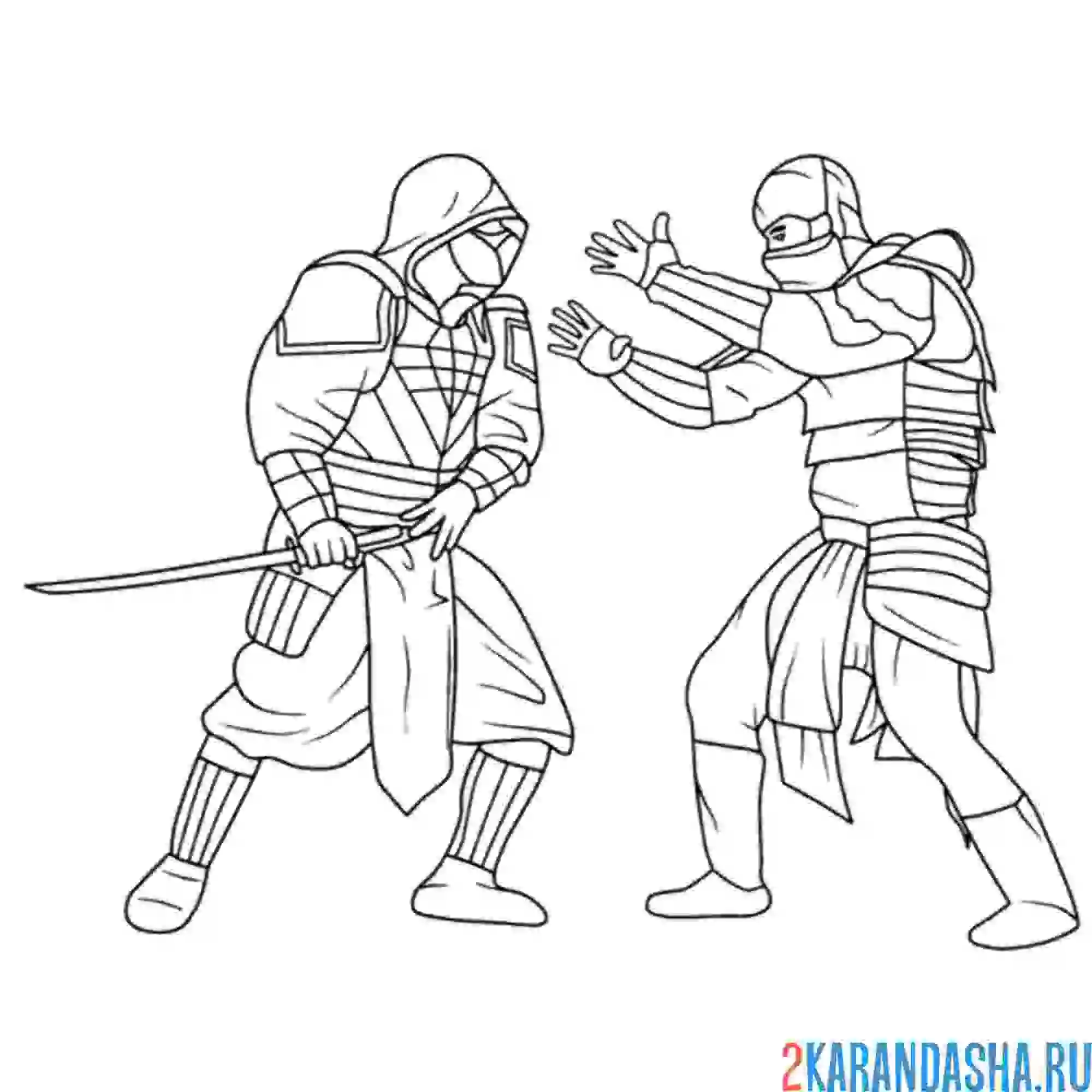 Раскраска бой началася мортал комбат