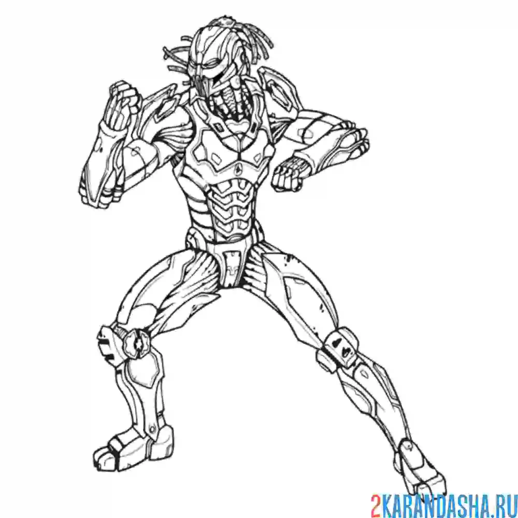 Раскраска кабал из мортал комбат