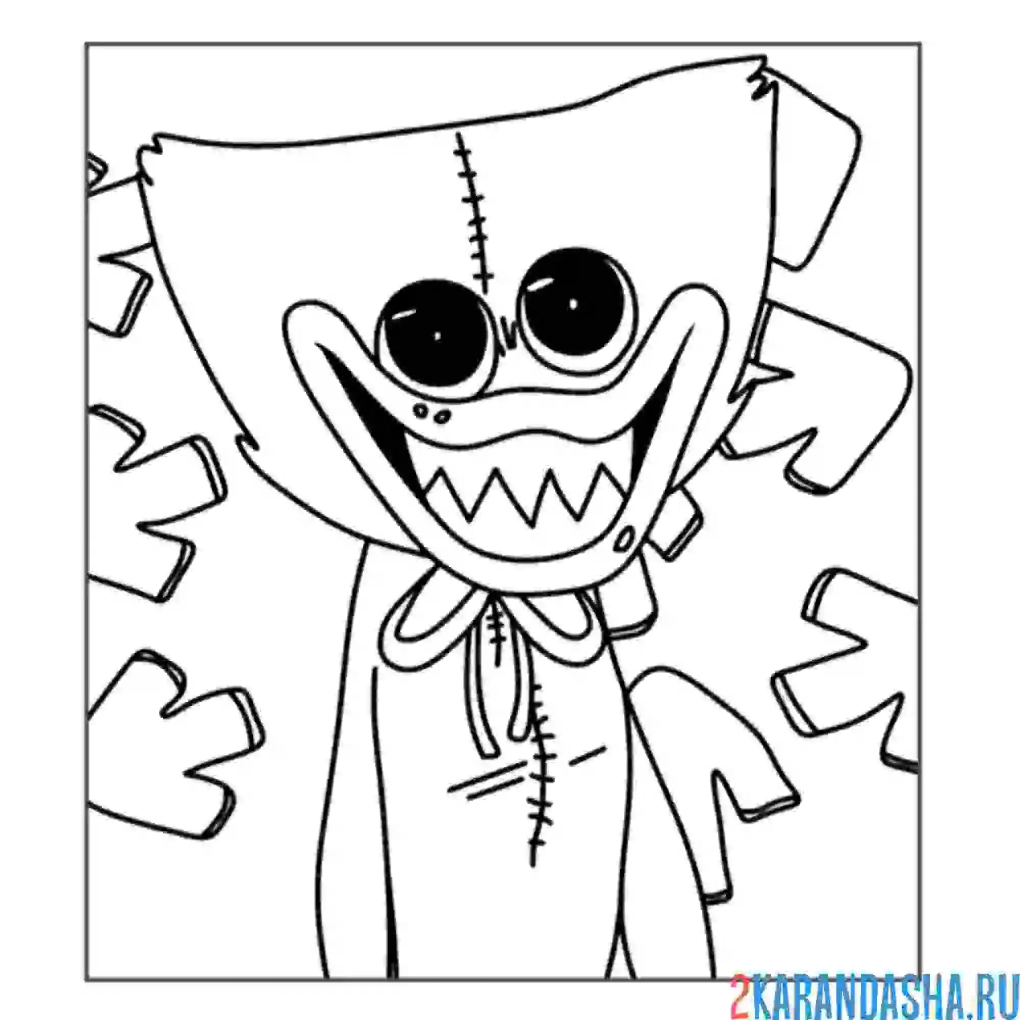 Раскраска хагги вагги из игры