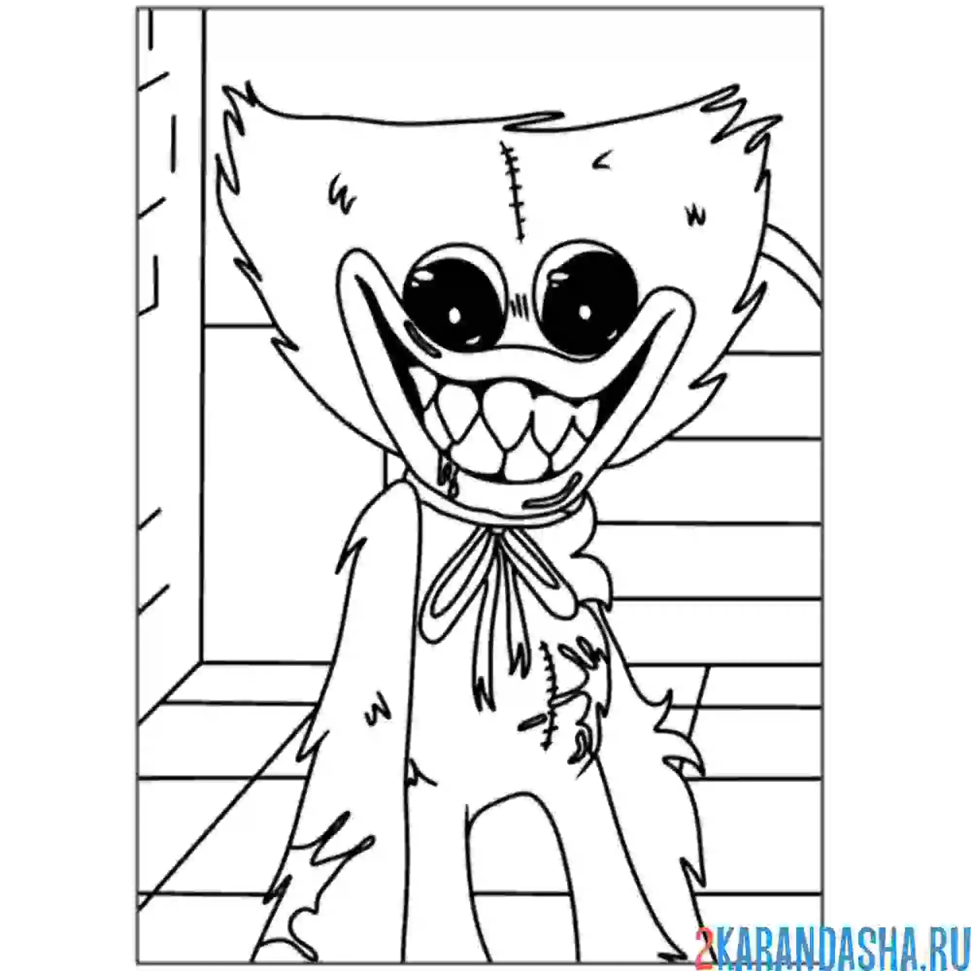 Раскраска хагги вагги доволен