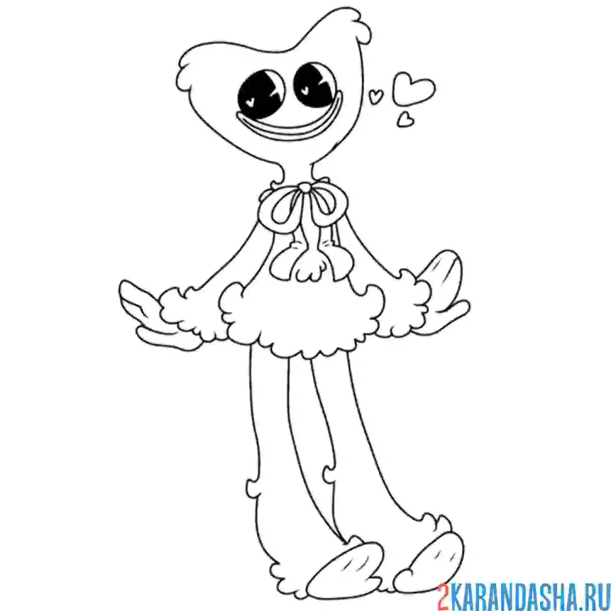 Раскраска кисси мисси хагги вагги любовь