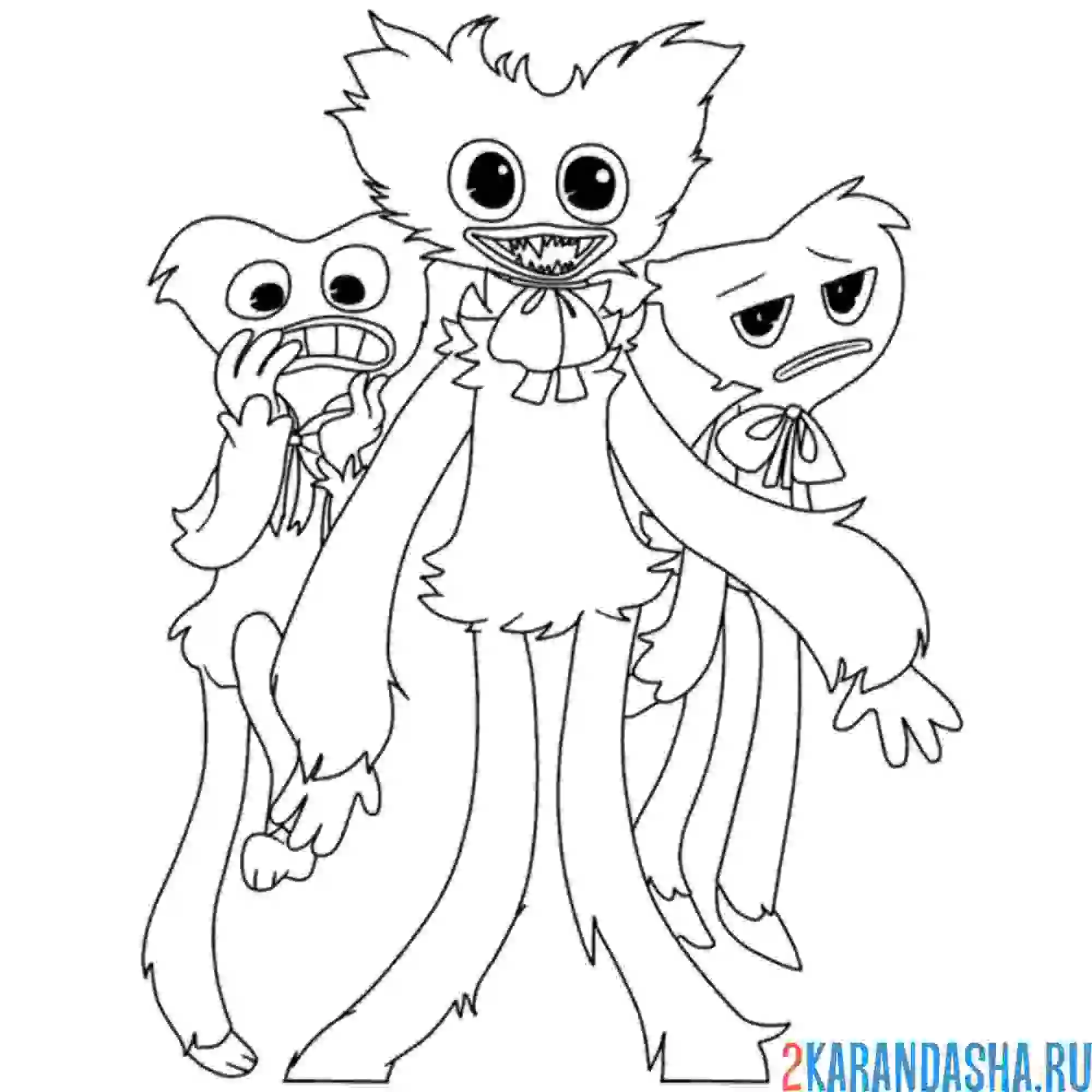 Раскраска хагги вагги и другие