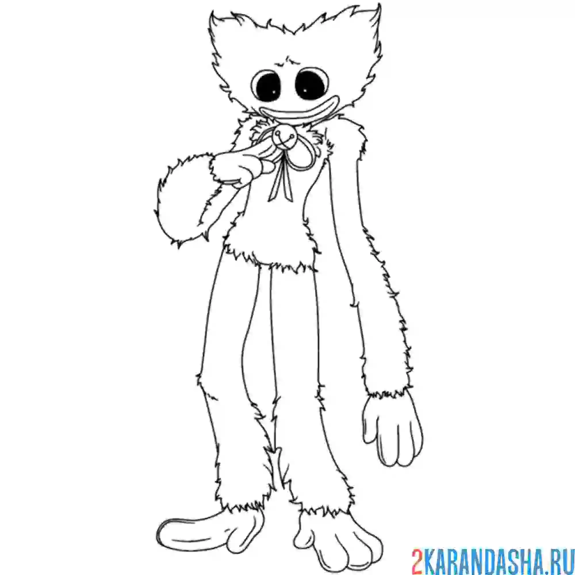 Раскраска хагги вагги нашел колокольчик