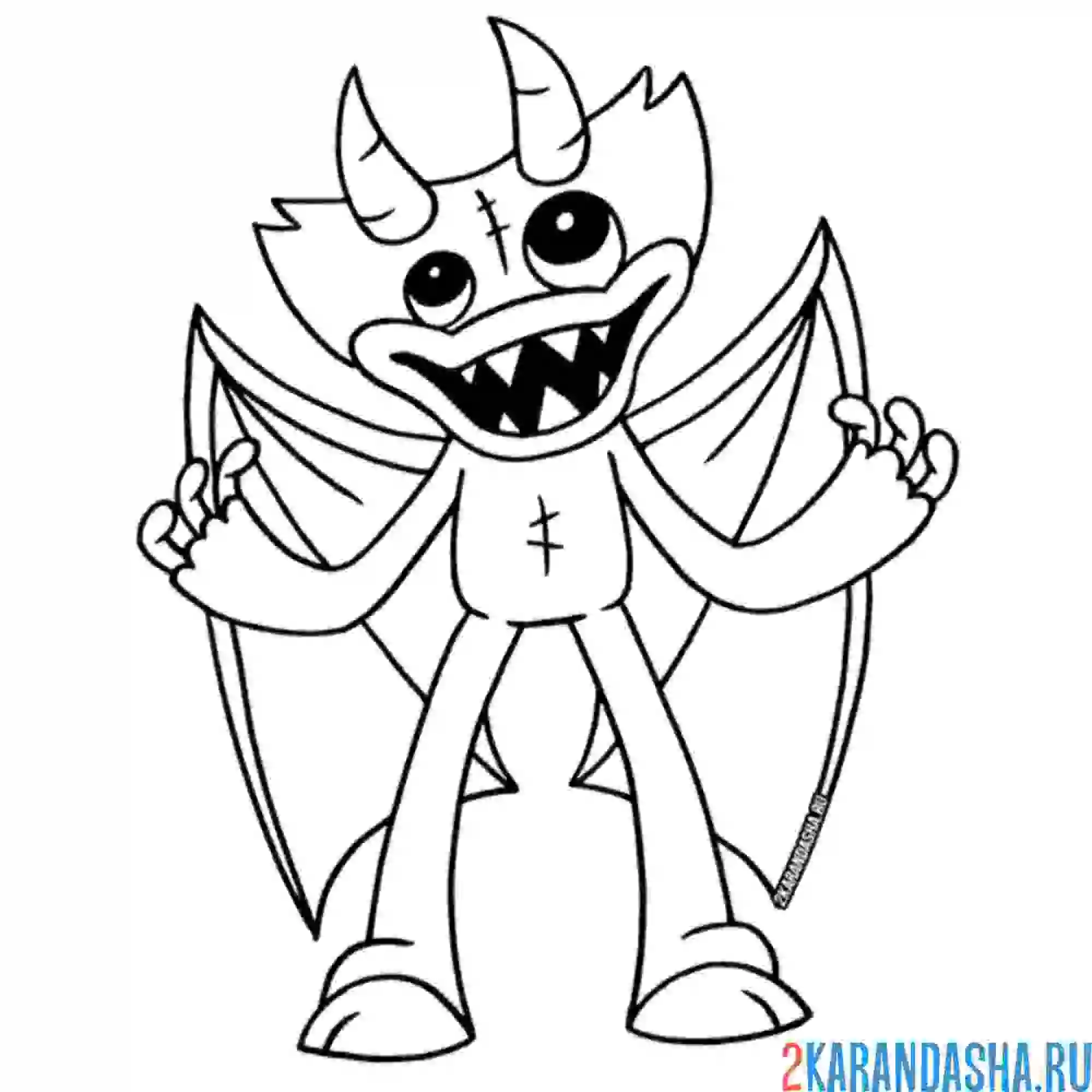 Раскраска хагги вагги скари лари