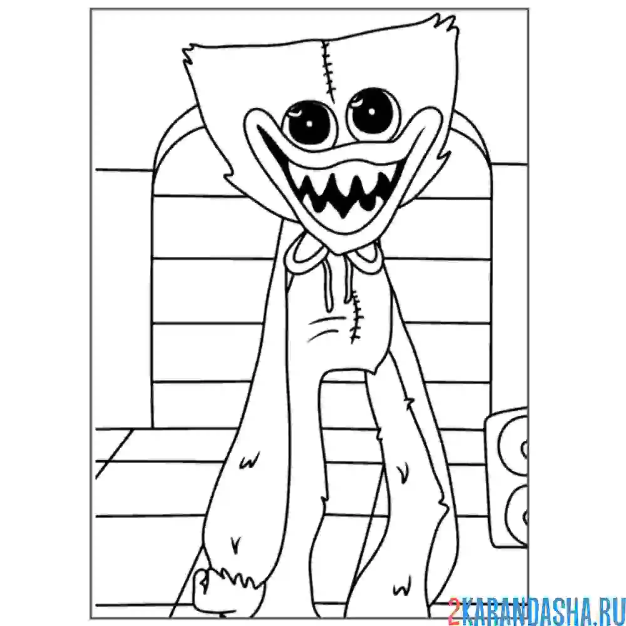 Раскраска поппи плейтайм хеллоу хагги вагги