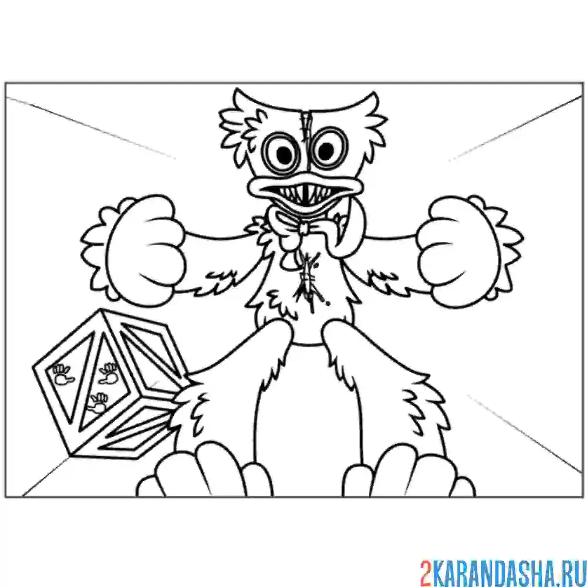 Раскраска поппи плейтайм персонаж