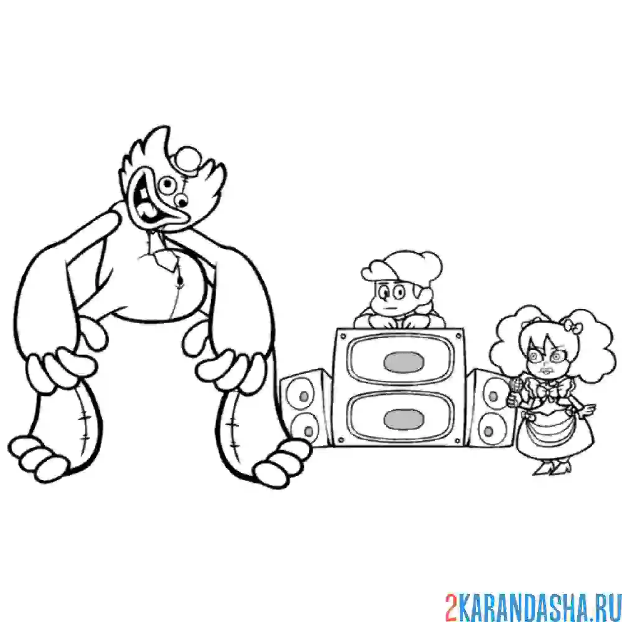 Раскраска сили били поппи плейтайм