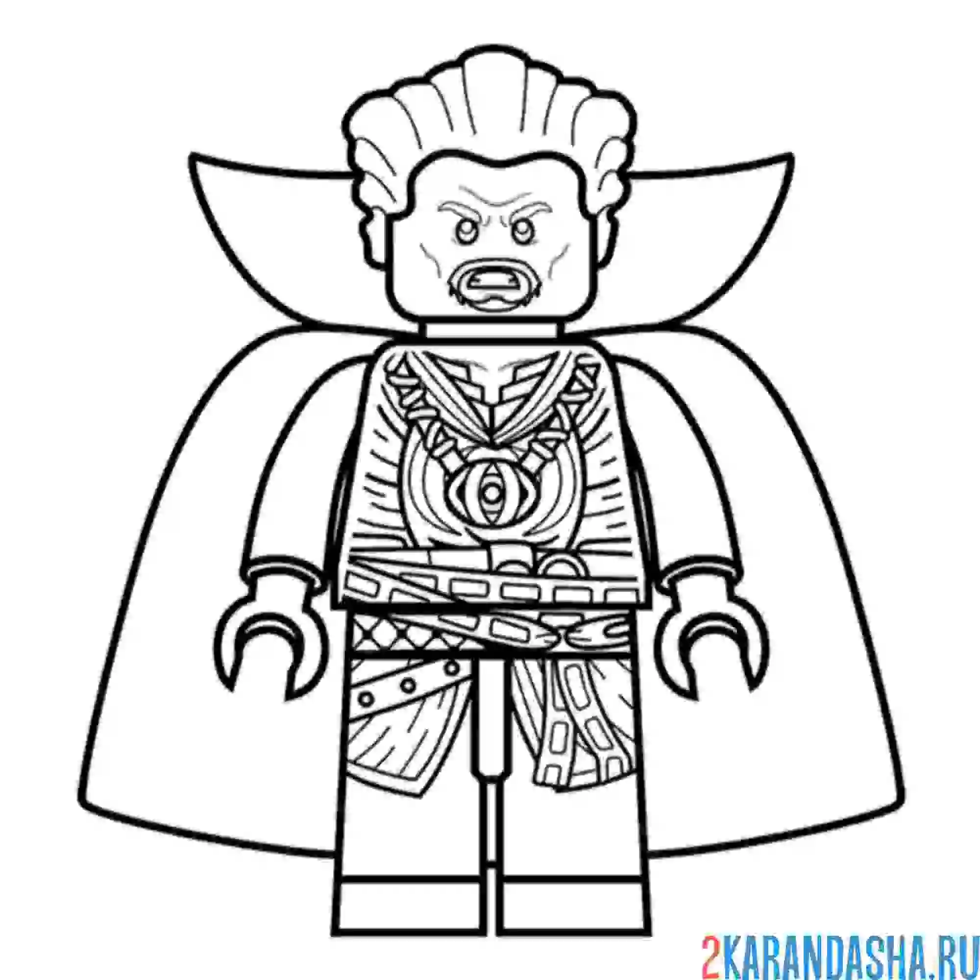 Раскраска лего доктор стрэндж