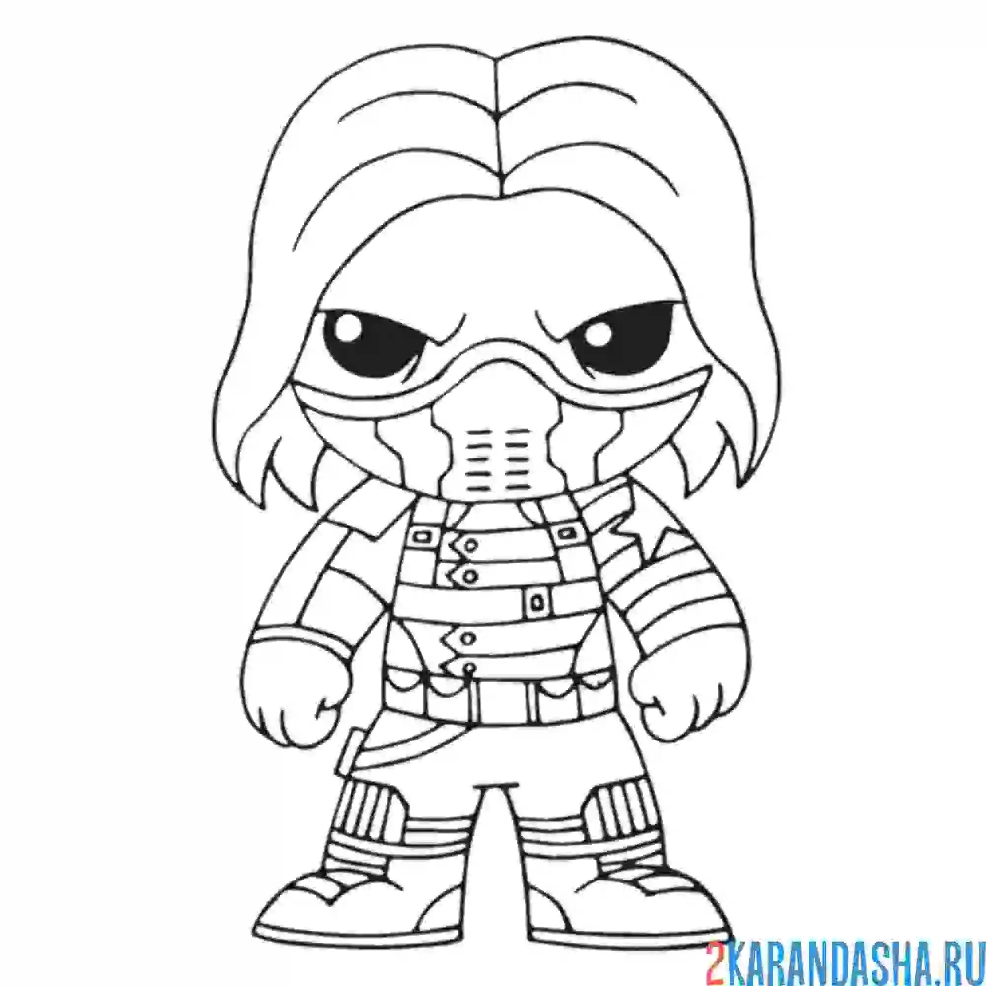 Раскраска зимний солдат мстители