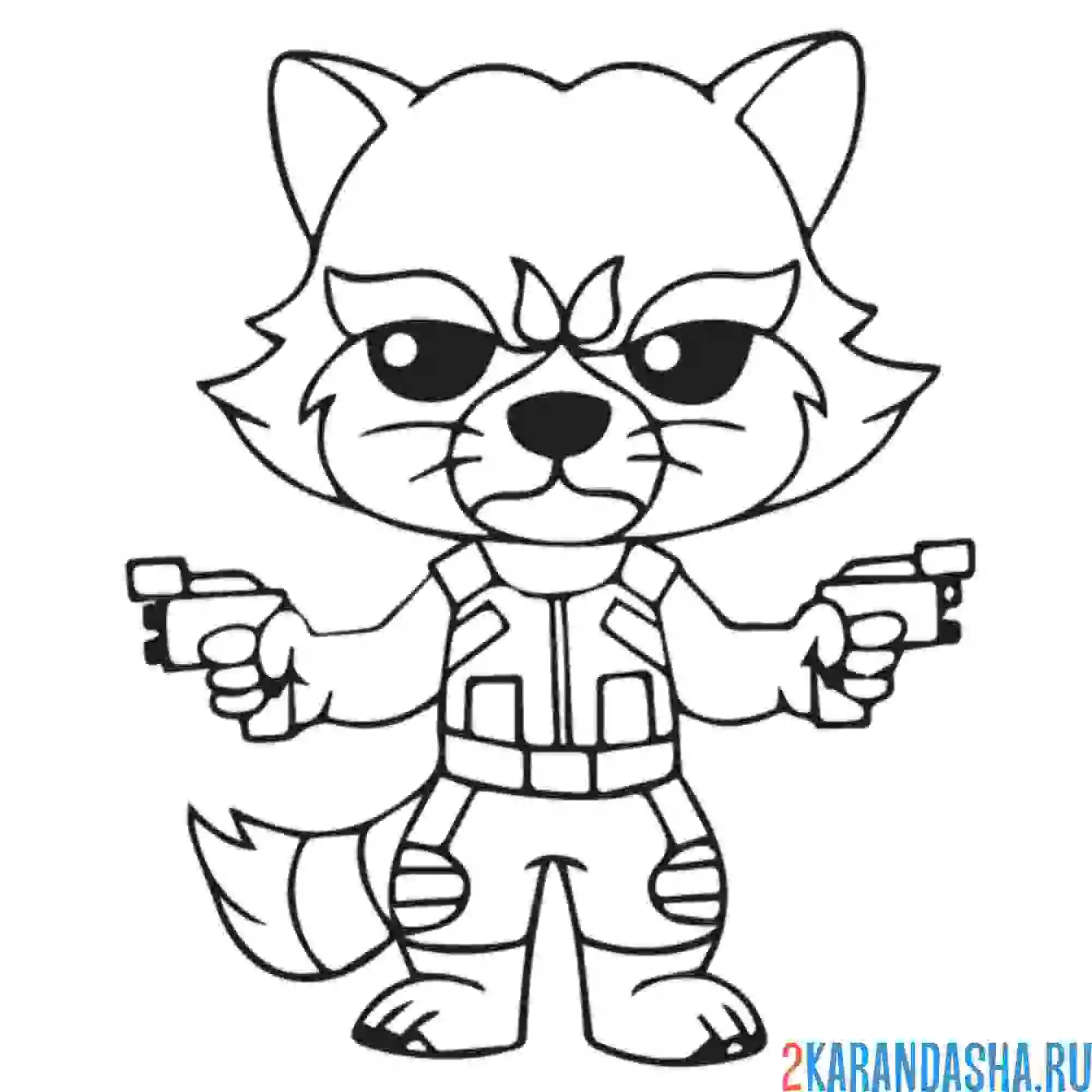 Раскраска ракета мстители