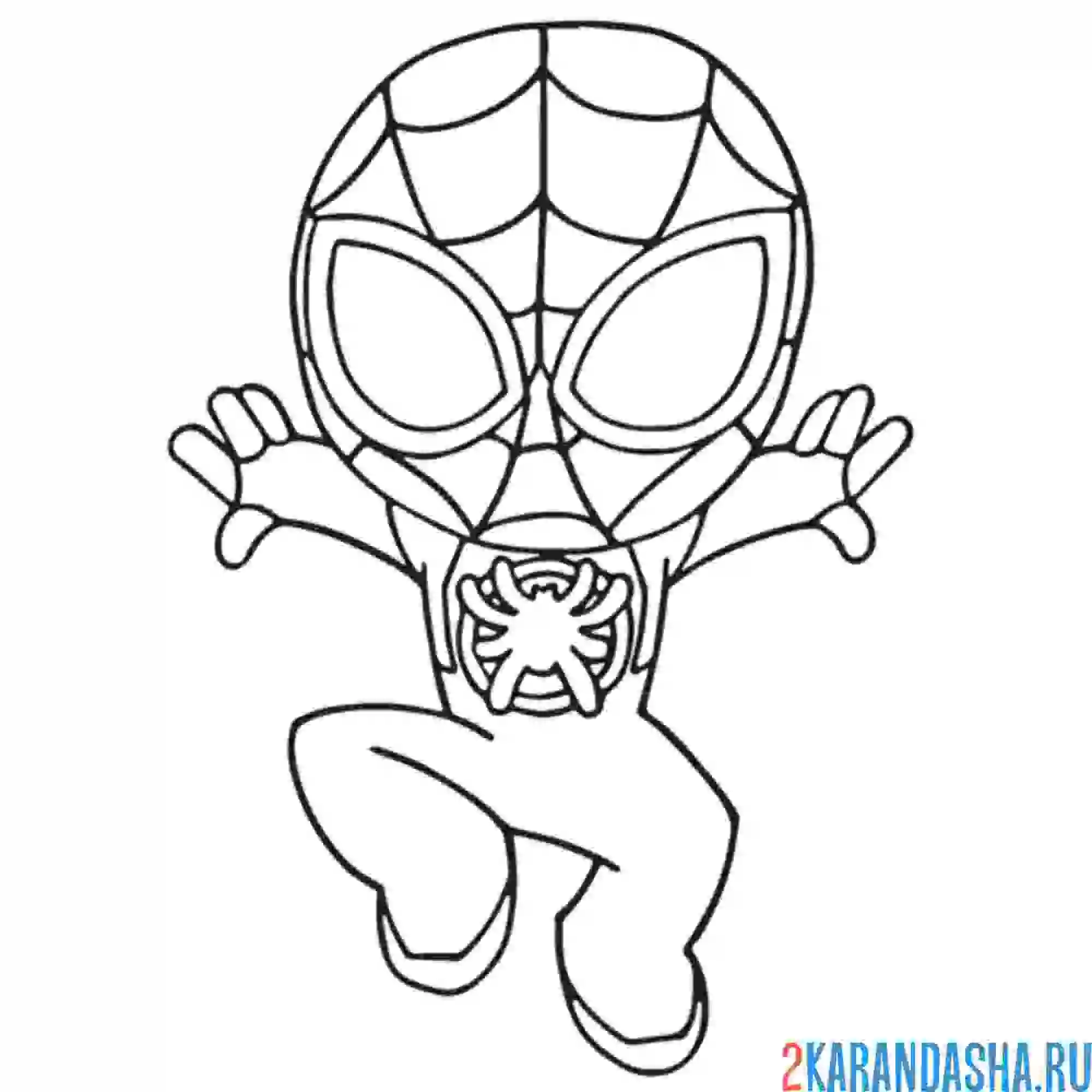 Раскраска мстители человек-паук