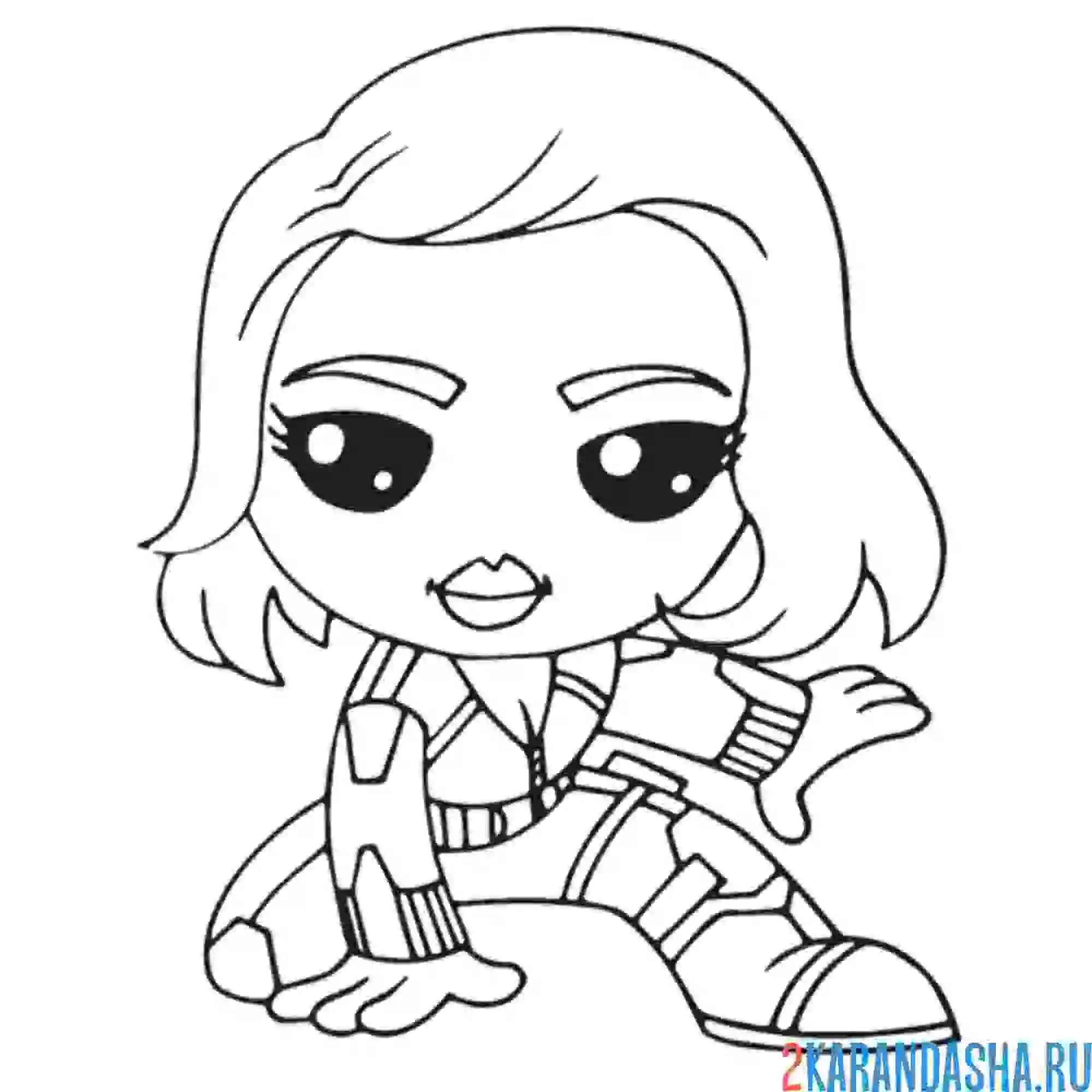 Раскраска черная вдова