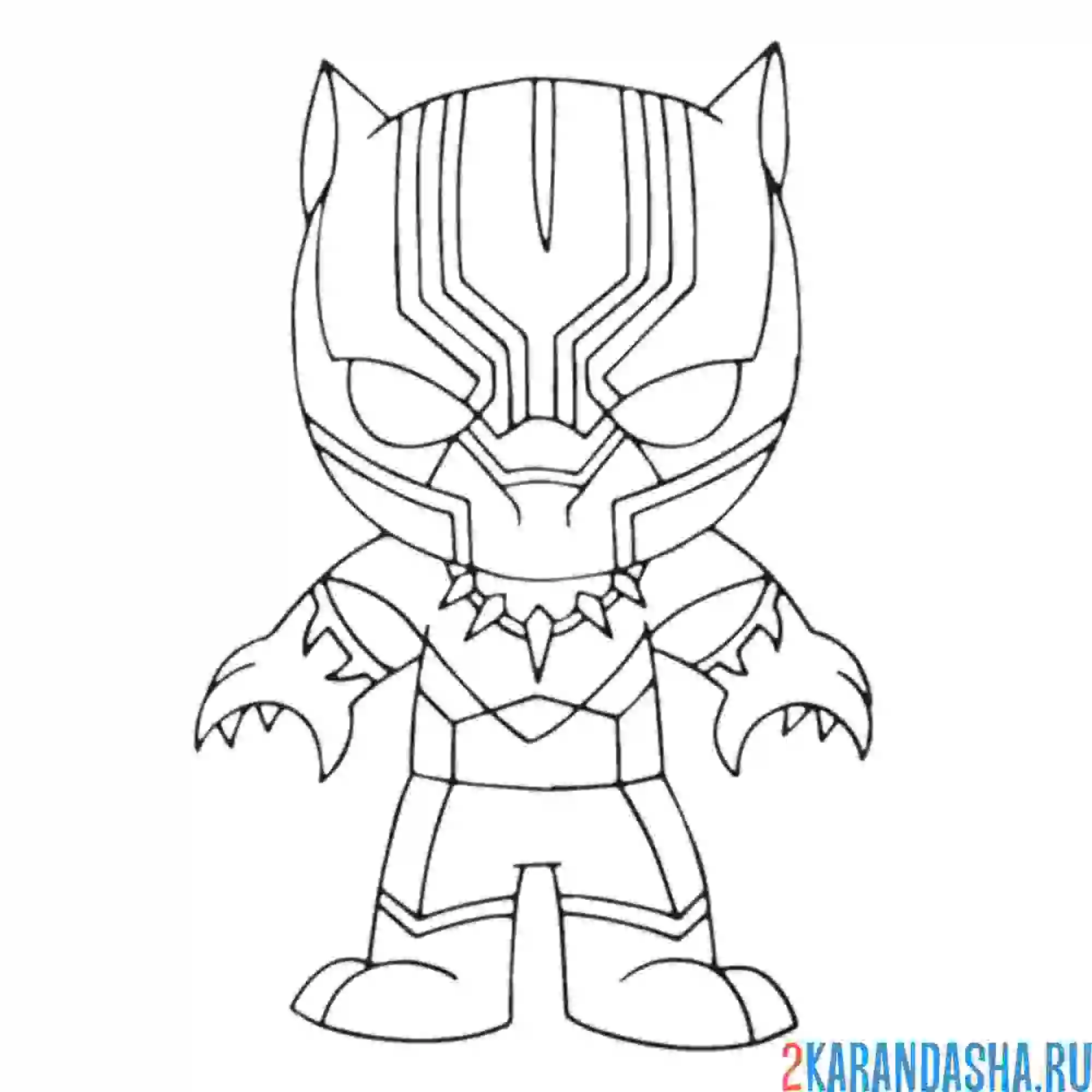 Раскраска черная пантера