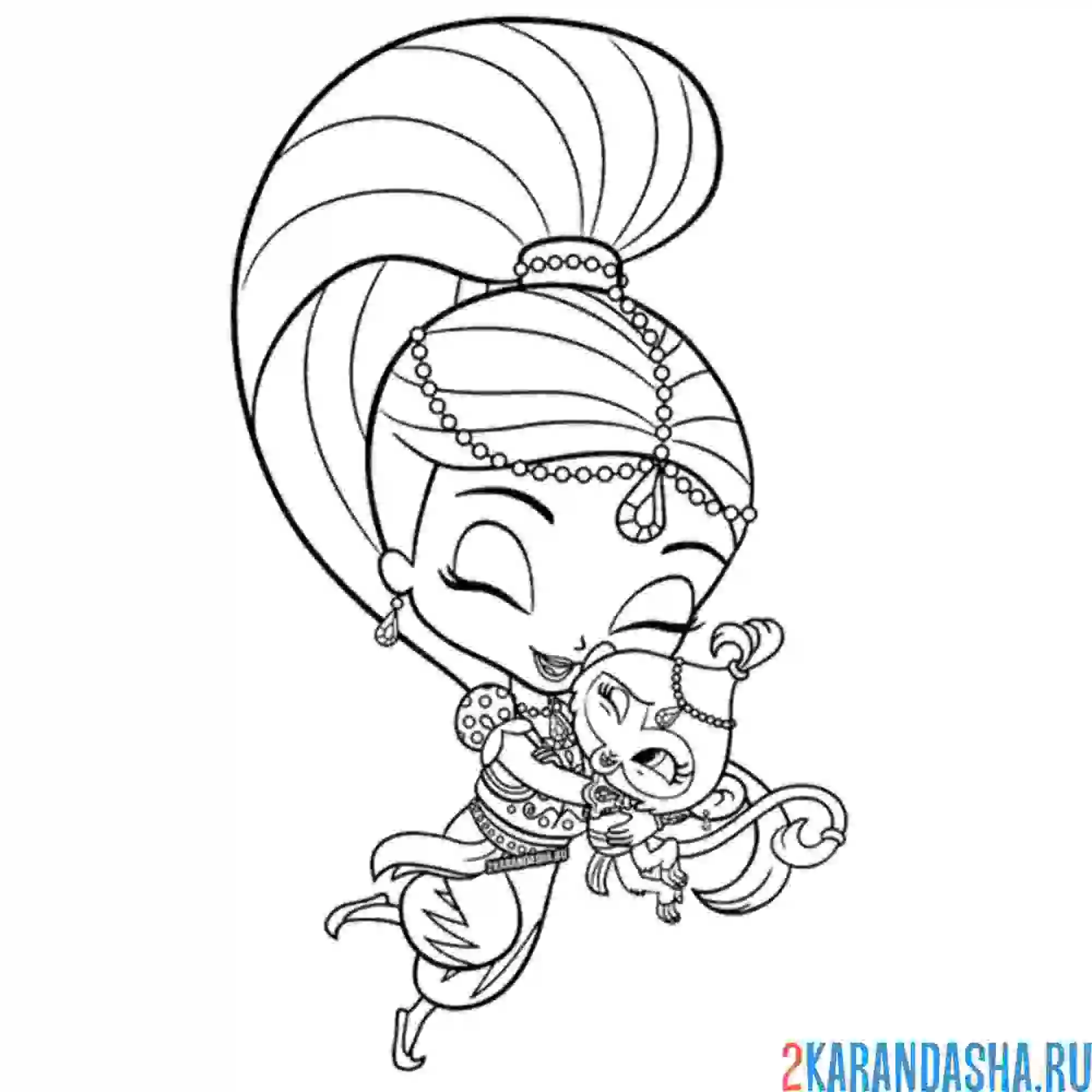 Раскраска шиммер и тала